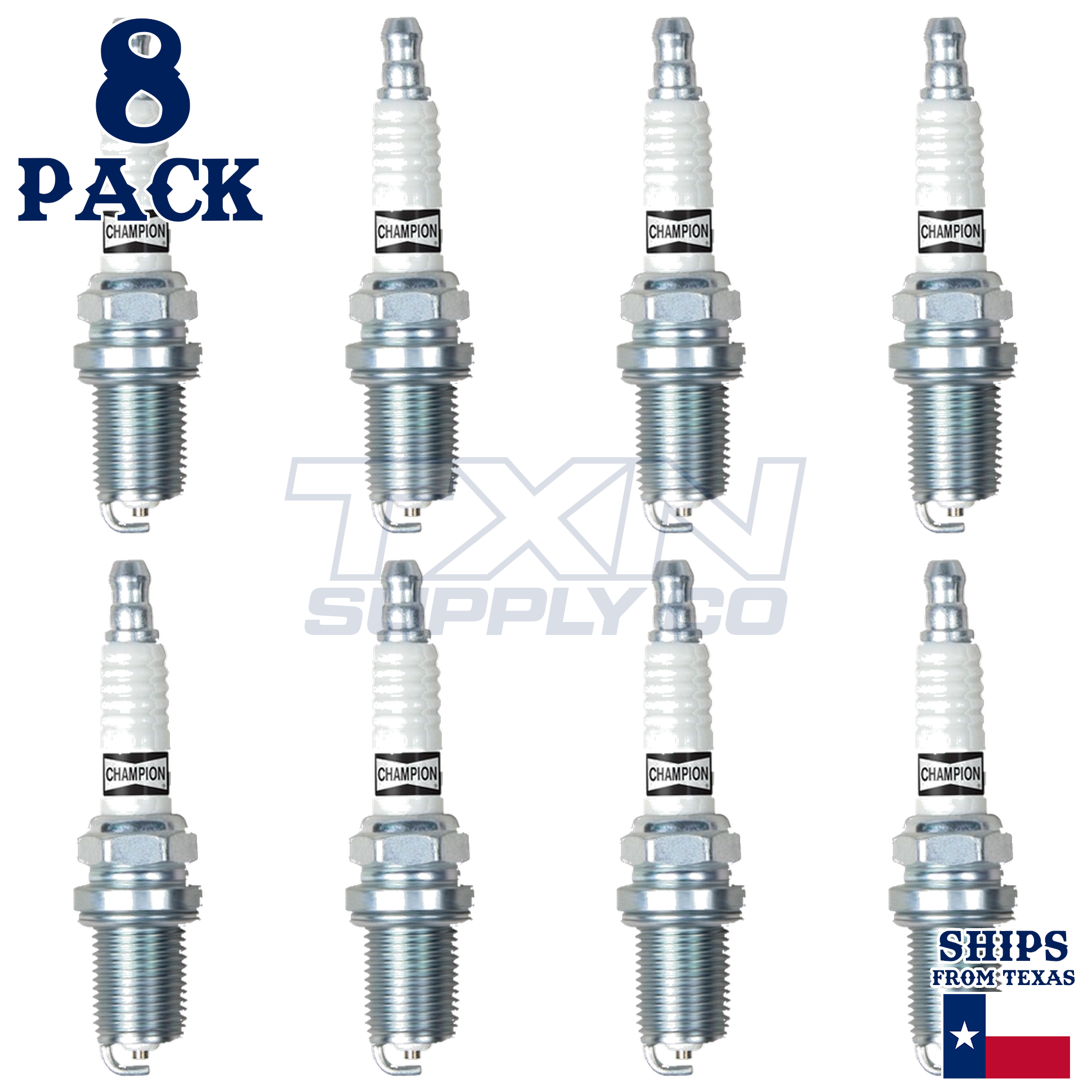 8 Pack Champion Copper Plus Spark Plugs for 1995 Rolls-Royce Corniche S 6.8L - Image 2