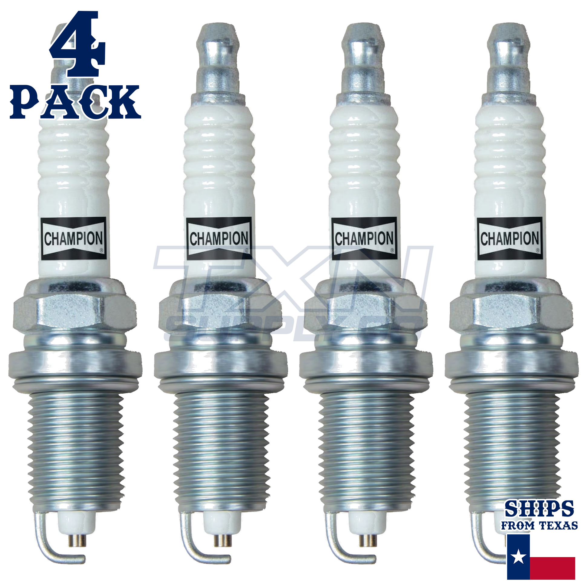 4 Pack Champion Copper Plus Spark Plugs for 2009-2011 Chevrolet Aveo 1.6L L4 - Image 2