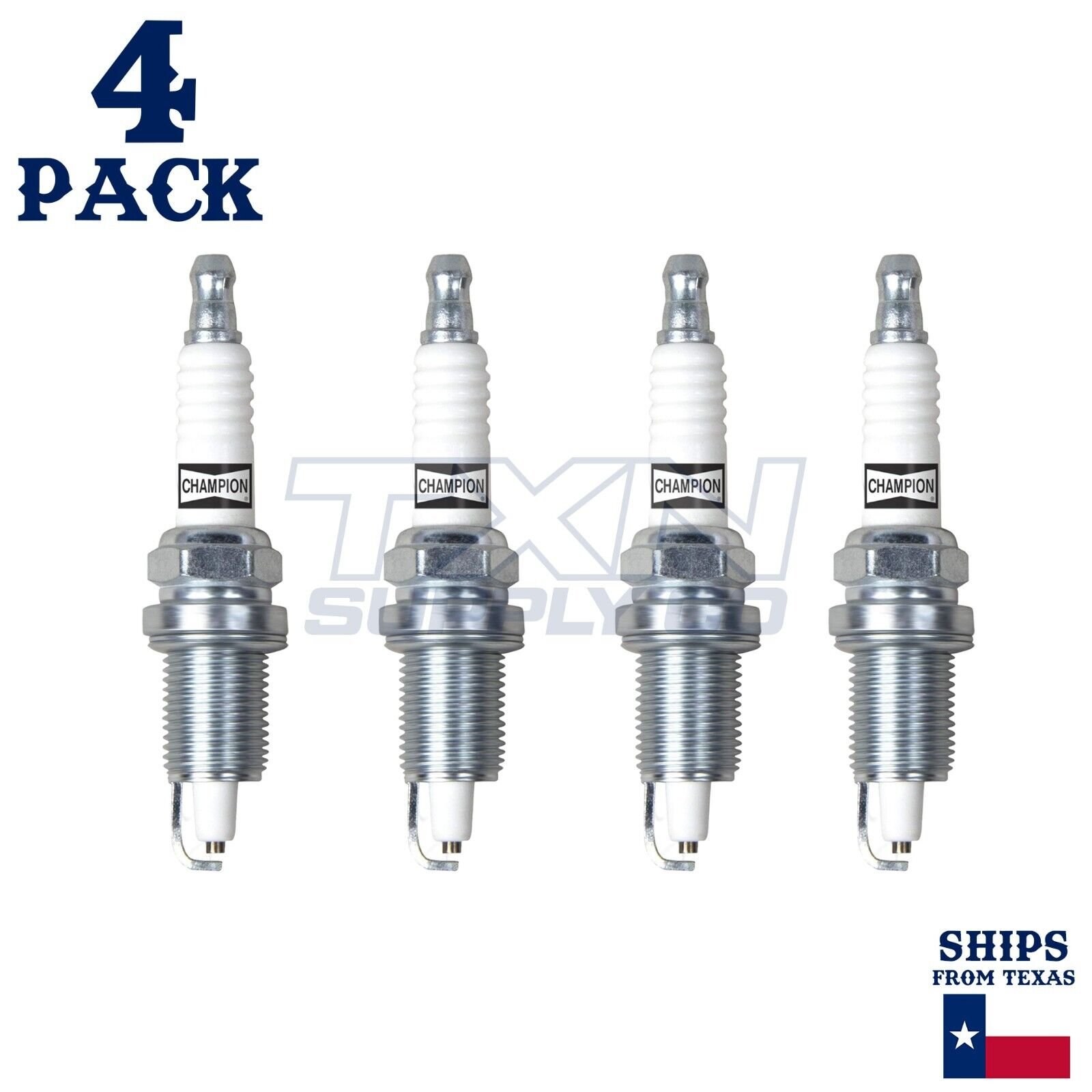 4 Pack Champion Copper Plus Spark Plugs for 2003-2010 Pontiac Vibe 1.8L 2.4L - Image 2