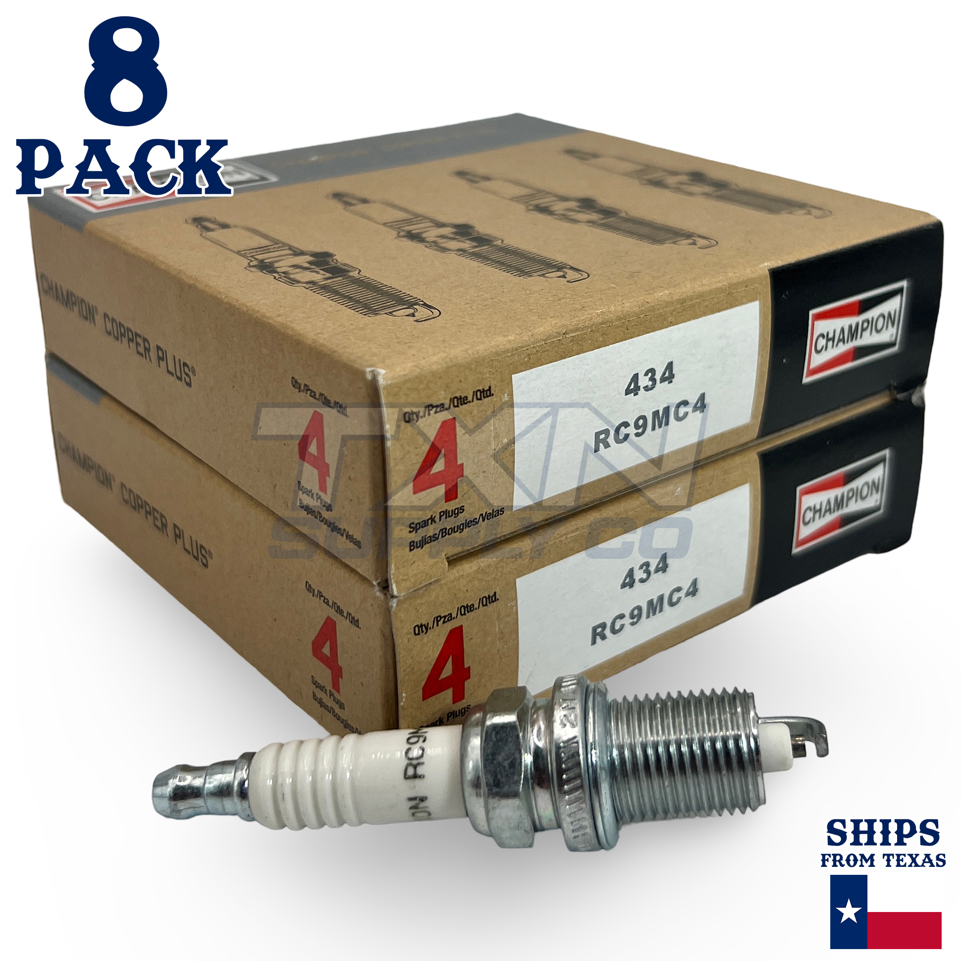 Champion 434 Spark Plugs 8 Pack - Image 1