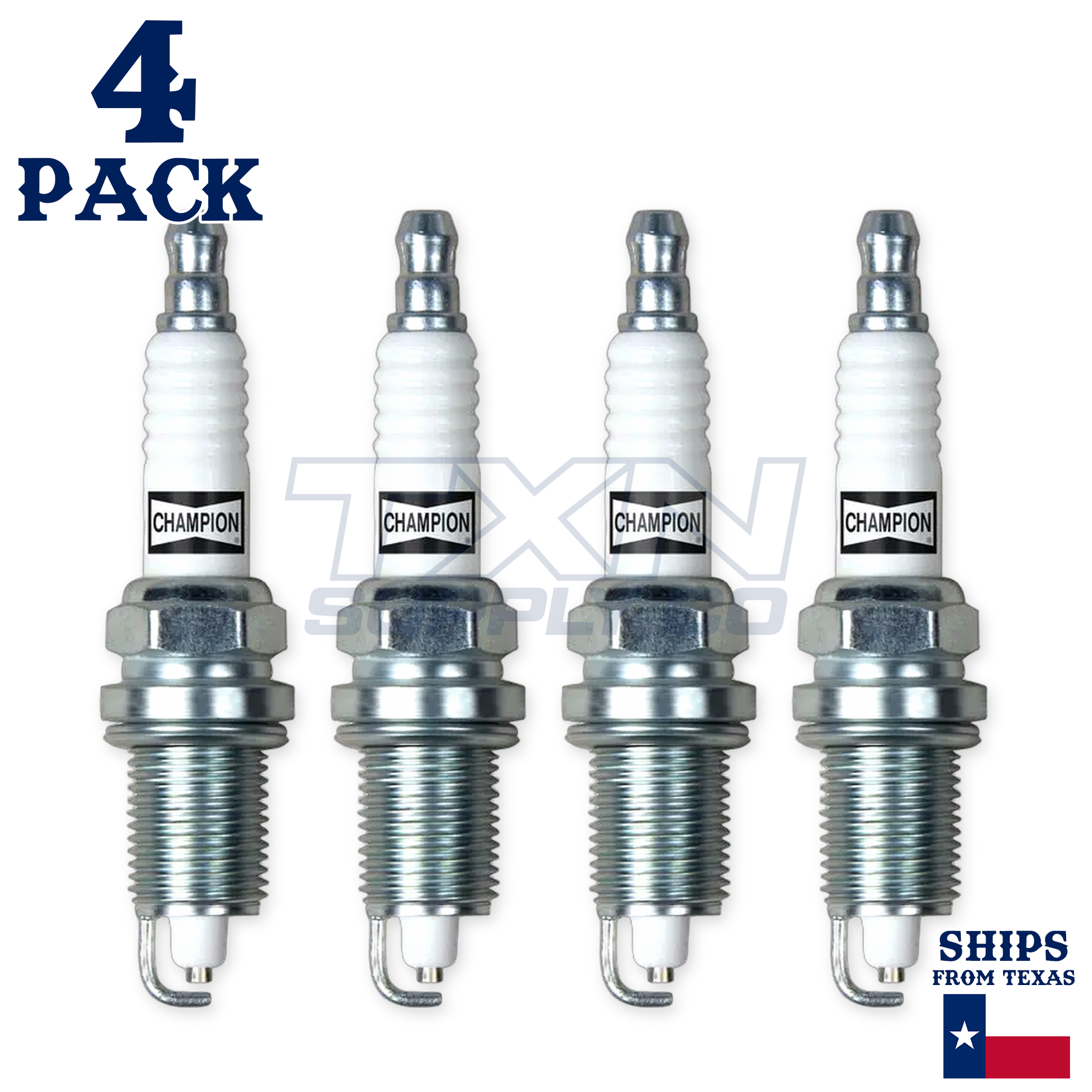 4 Pack Champion Copper Plus Spark Plugs for 1998-1999 Chevrolet Prizm 1.8L L4 - Image 2
