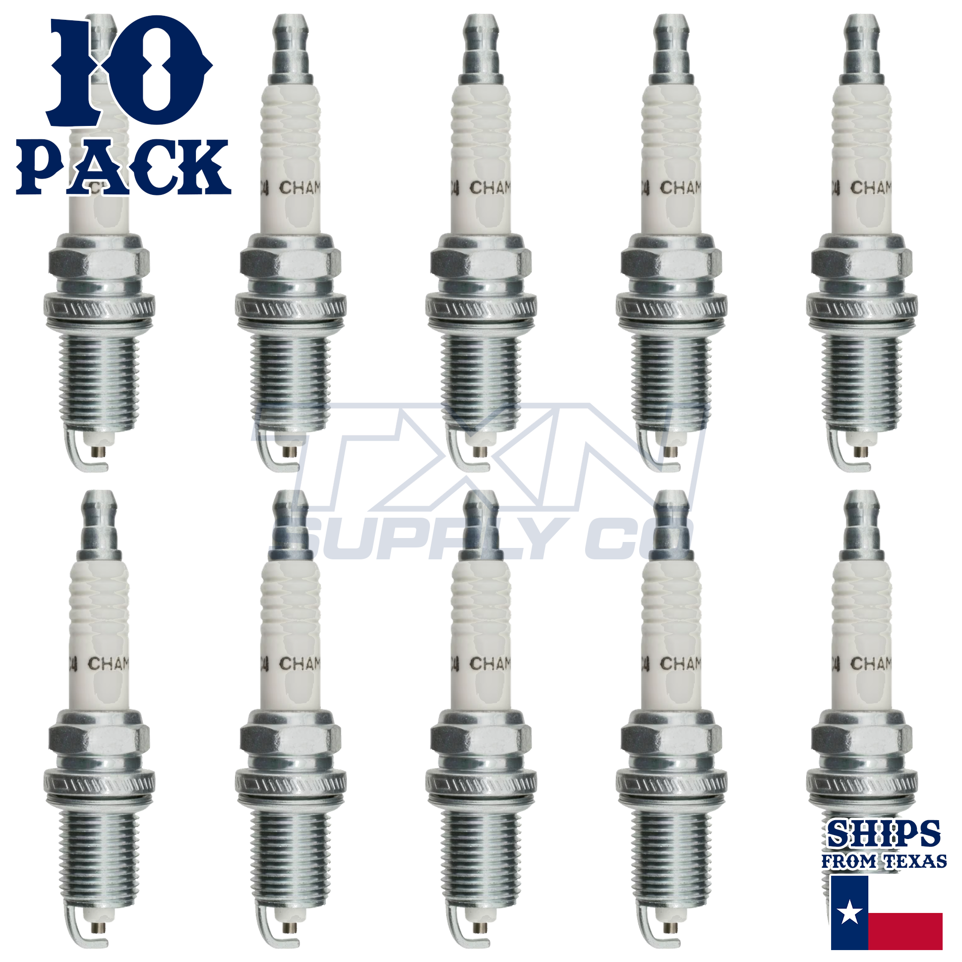 10 Pack Champion Copper Plus Spark Plugs 2004-2006 Dodge Ram 1500 8.3L V10 - Image 2