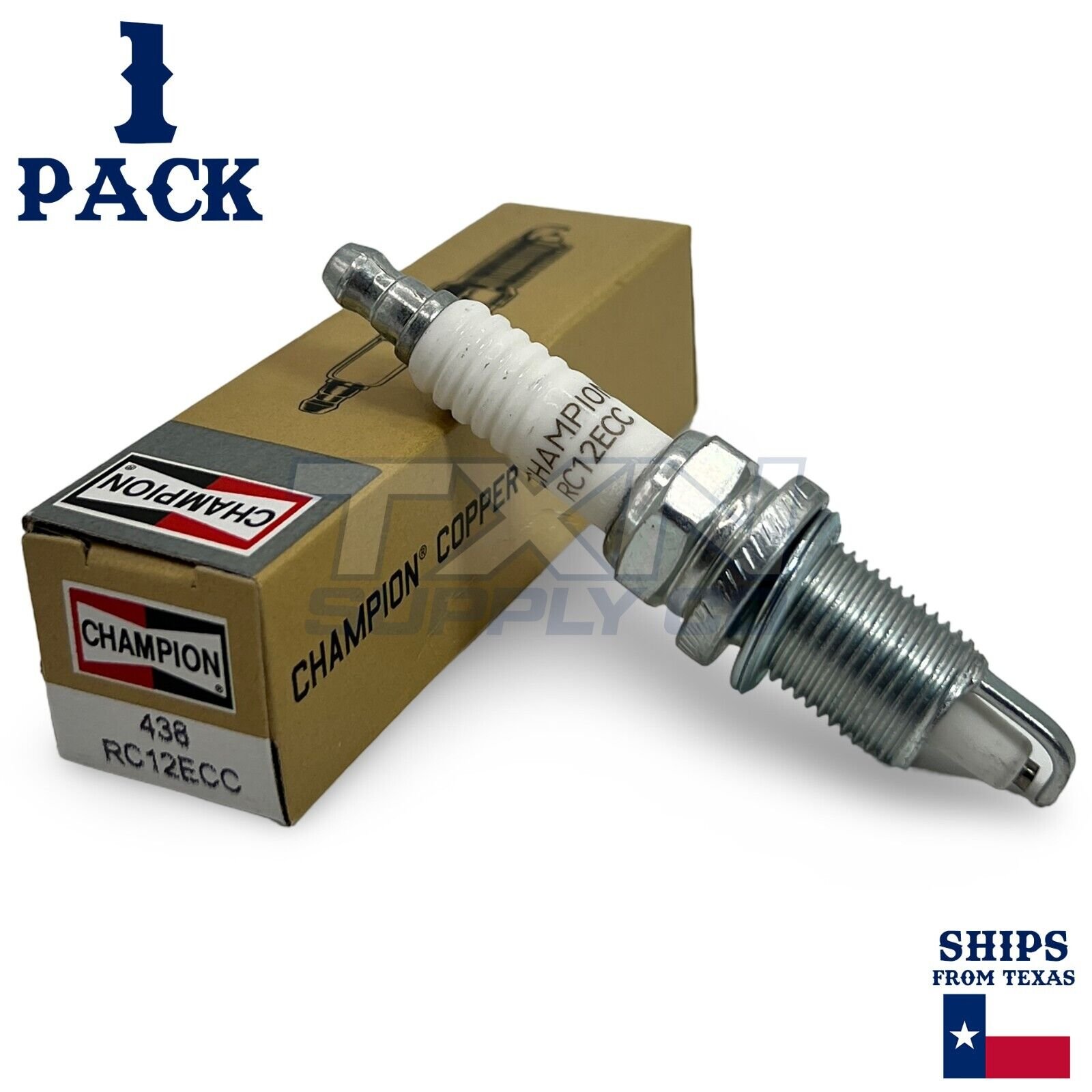 Champion Copper Plus 438 Spark Plugs RC12ECC - 1 Pack