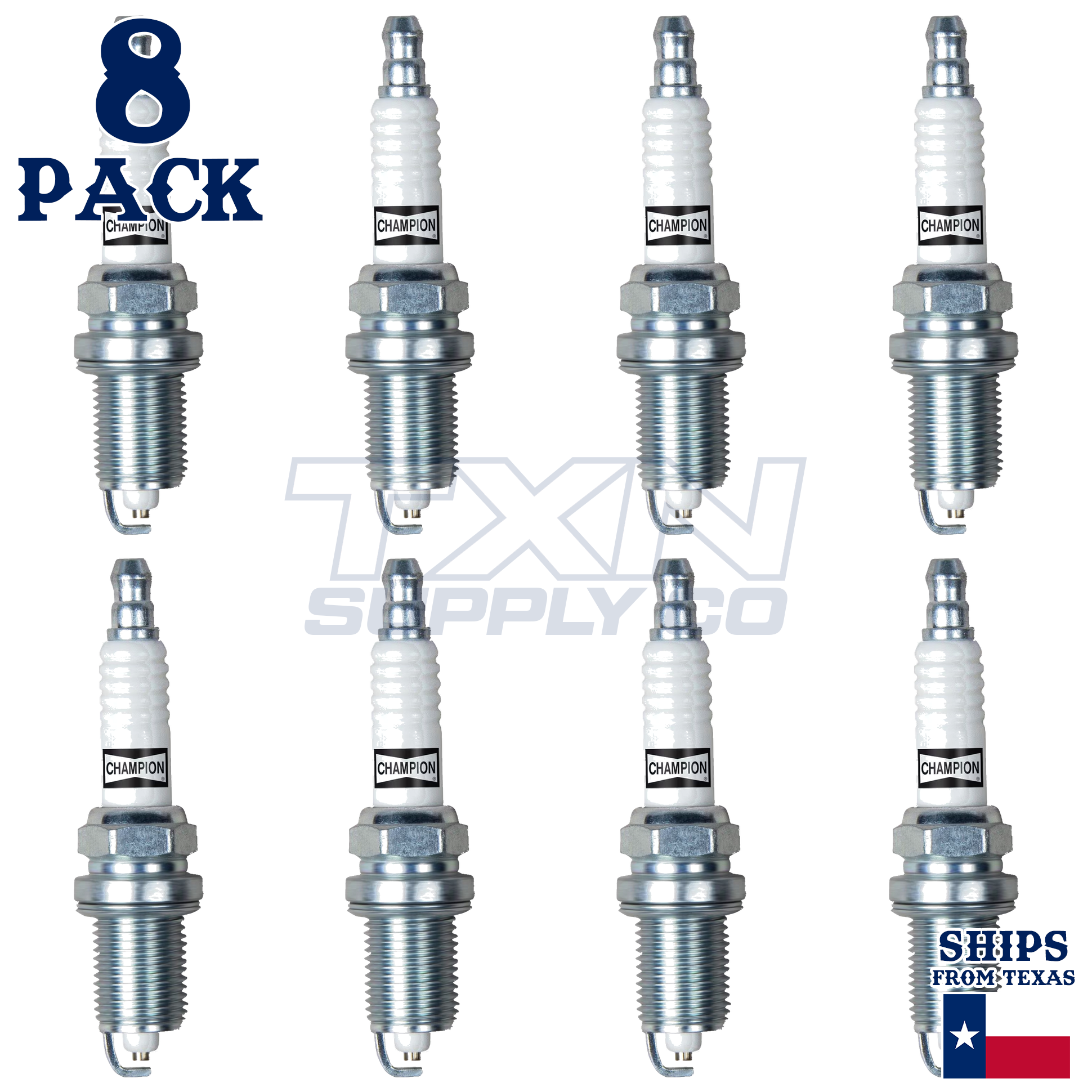 8 Pack Champion Copper Plus Spark Plugs for 2007 Chrysler Aspen 4.7L V8 - Image 2