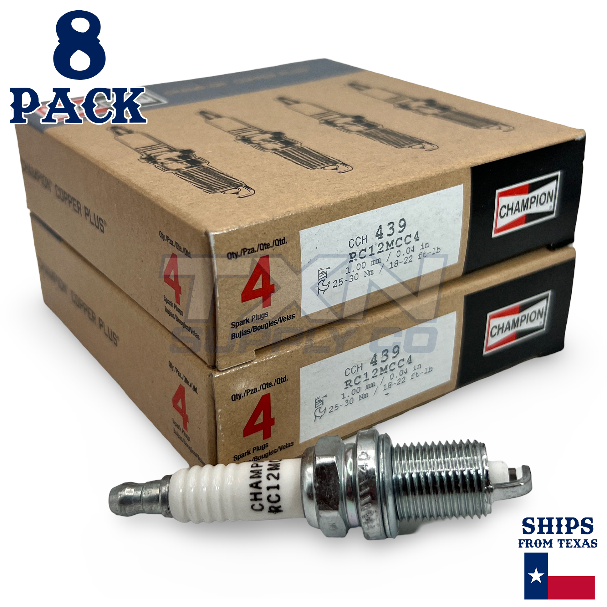 Champion 439 Spark Plugs 8 Pack - Image 1
