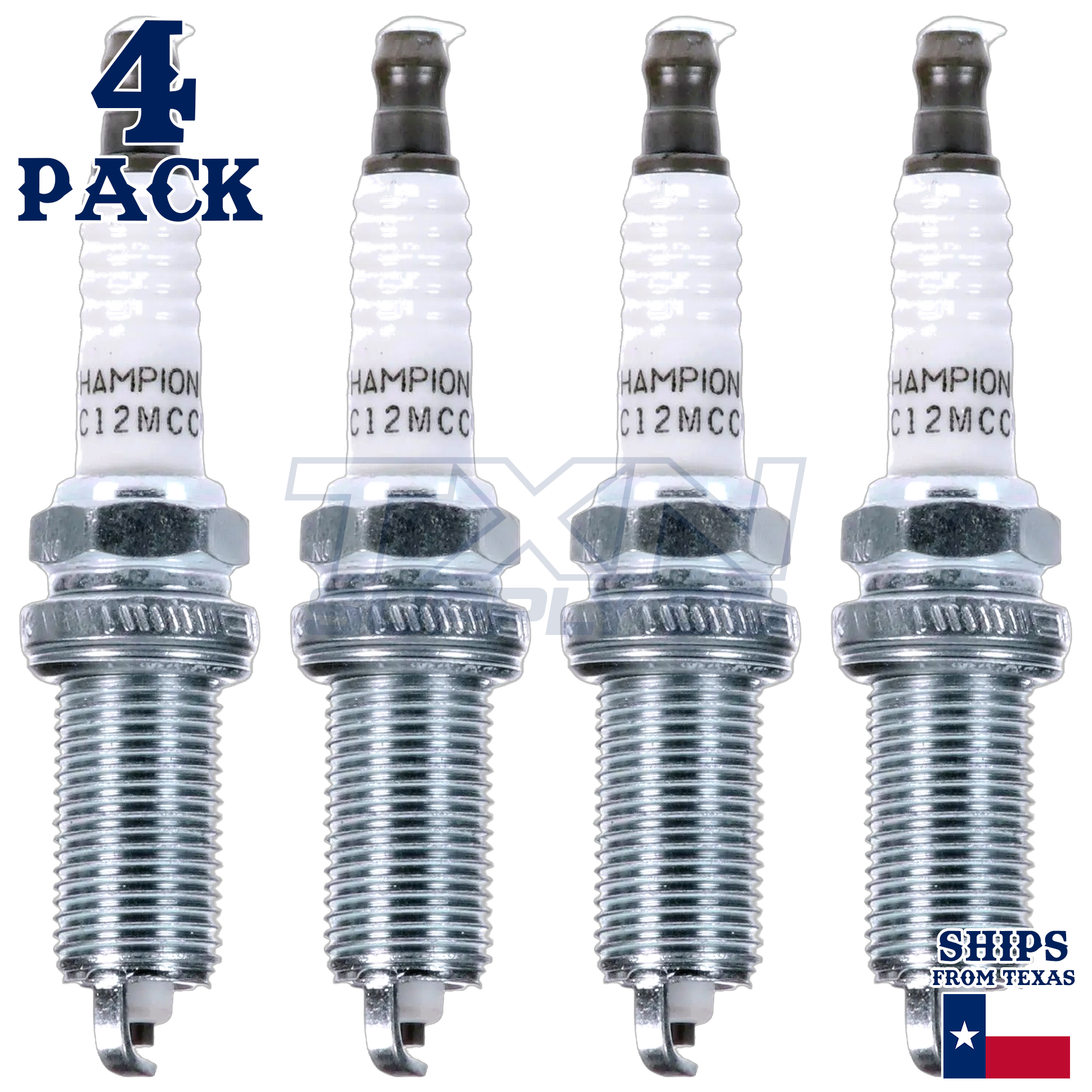 4 Pack Champion Copper Plus Spark Plugs for 2015-2017 Chrysler 200 2.4L L4 - Image 2