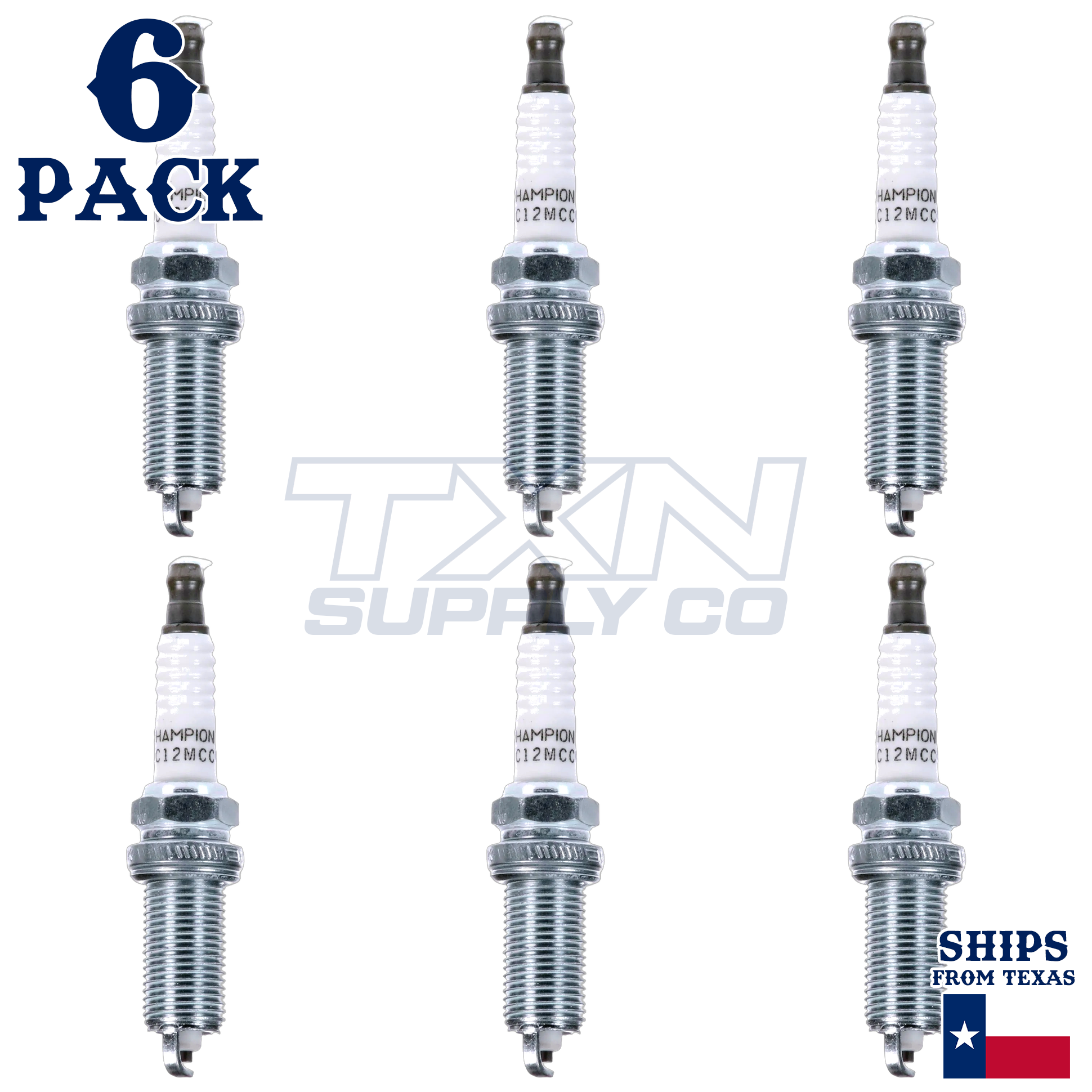 6 Pack Champion Copper Plus Spark Plugs for 2012-2021 Nissan NV3500 4.0L V6 - Image 2