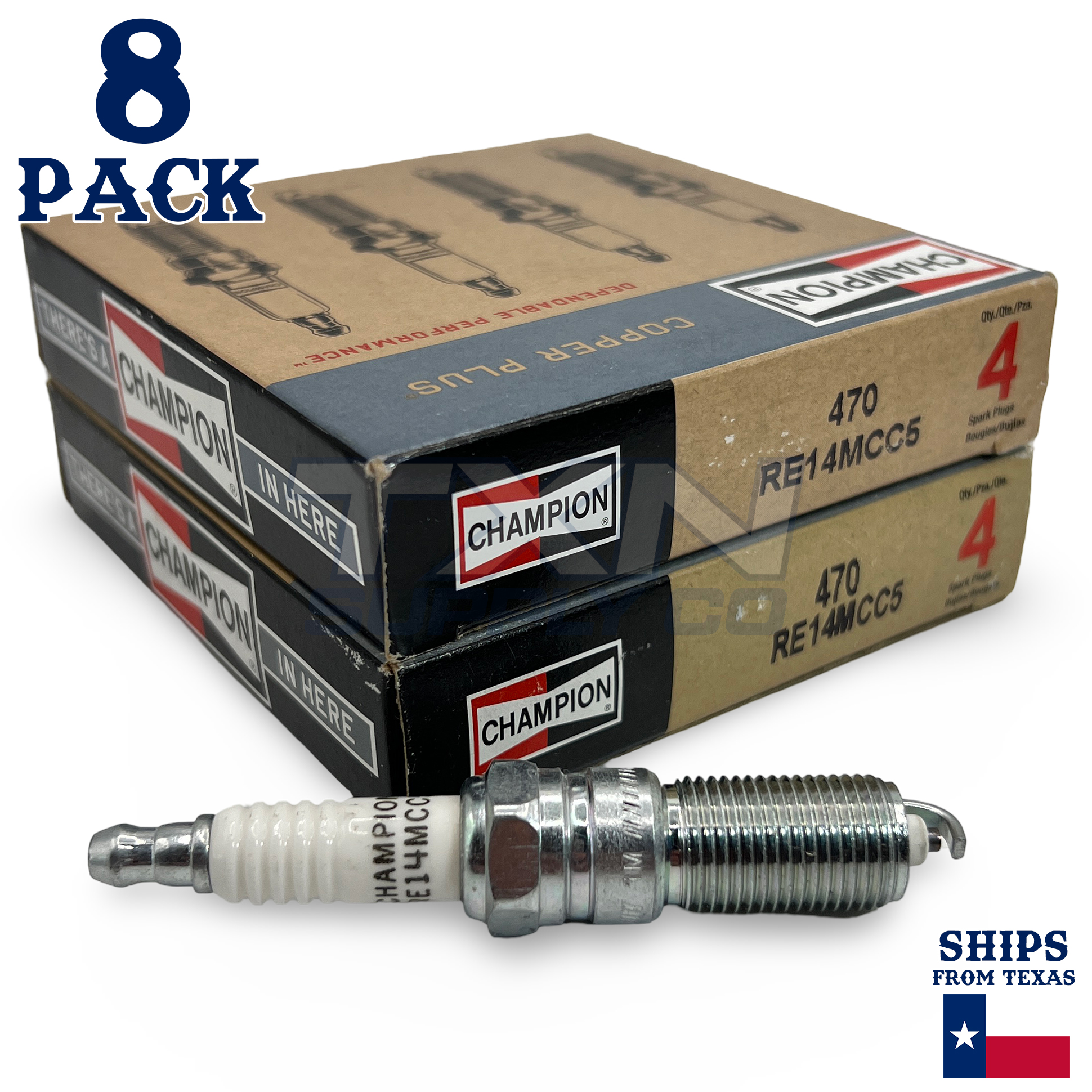 Champion 470 Spark Plugs 8 Pack - Image 1