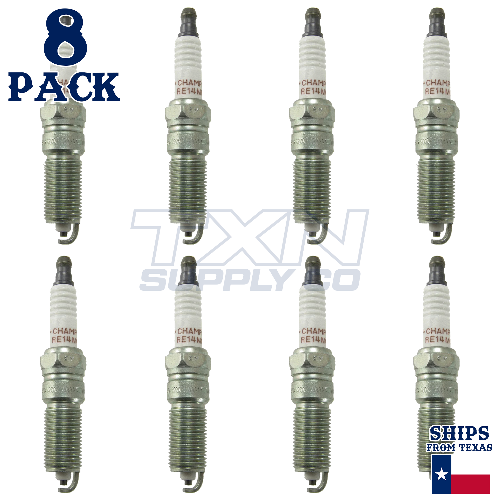 Champion 470 Copper Plus Spark Plugs RE14MCC5 - 8 Pack - Image 1