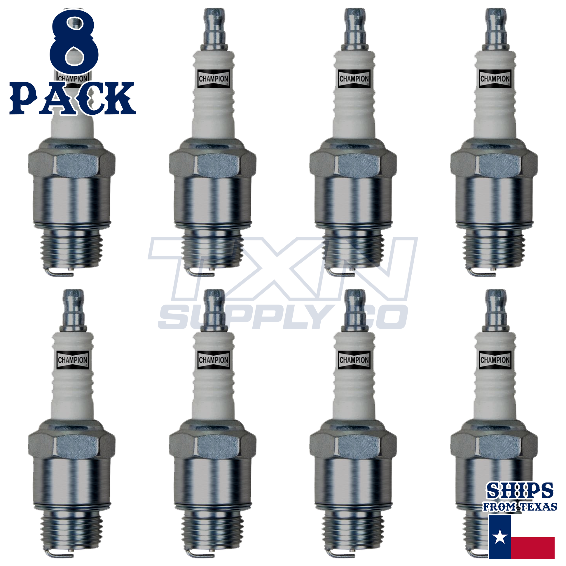 Champion 502 Spark Plugs 8 Pack - Image 1