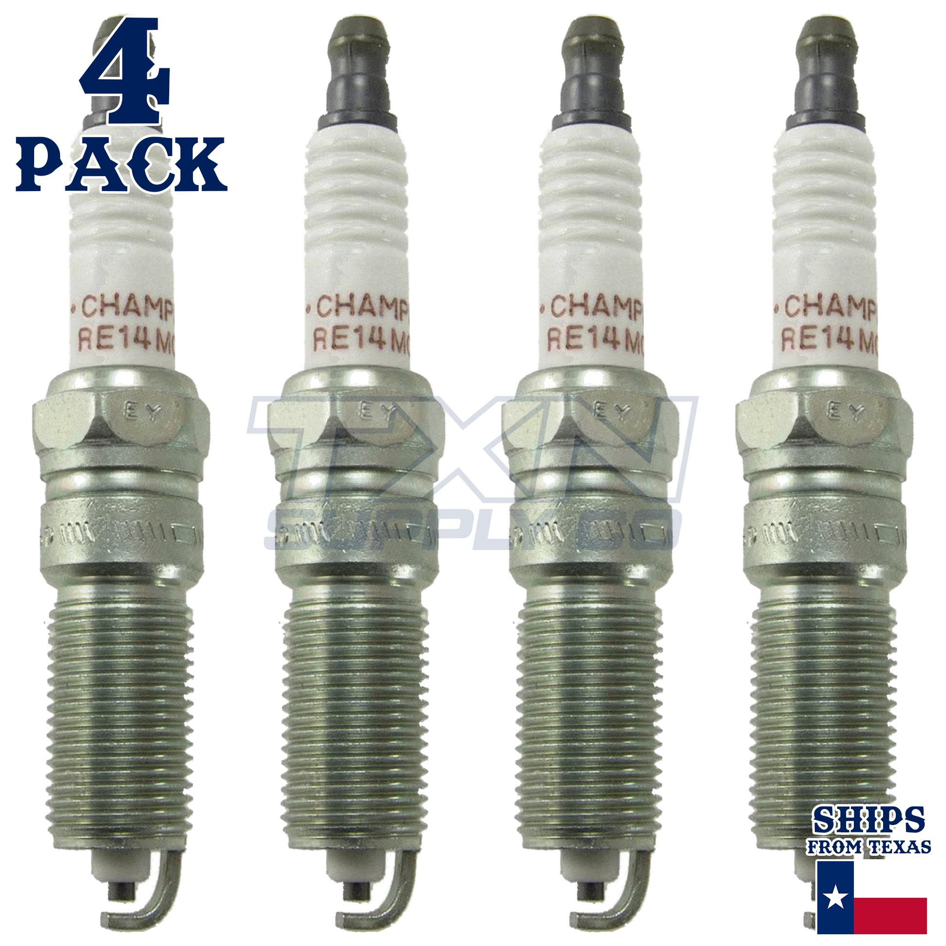 4 Pack Champion Copper Plus Spark Plugs for 2008-2010 Chevrolet HHR 2.0L L4 - Image 2