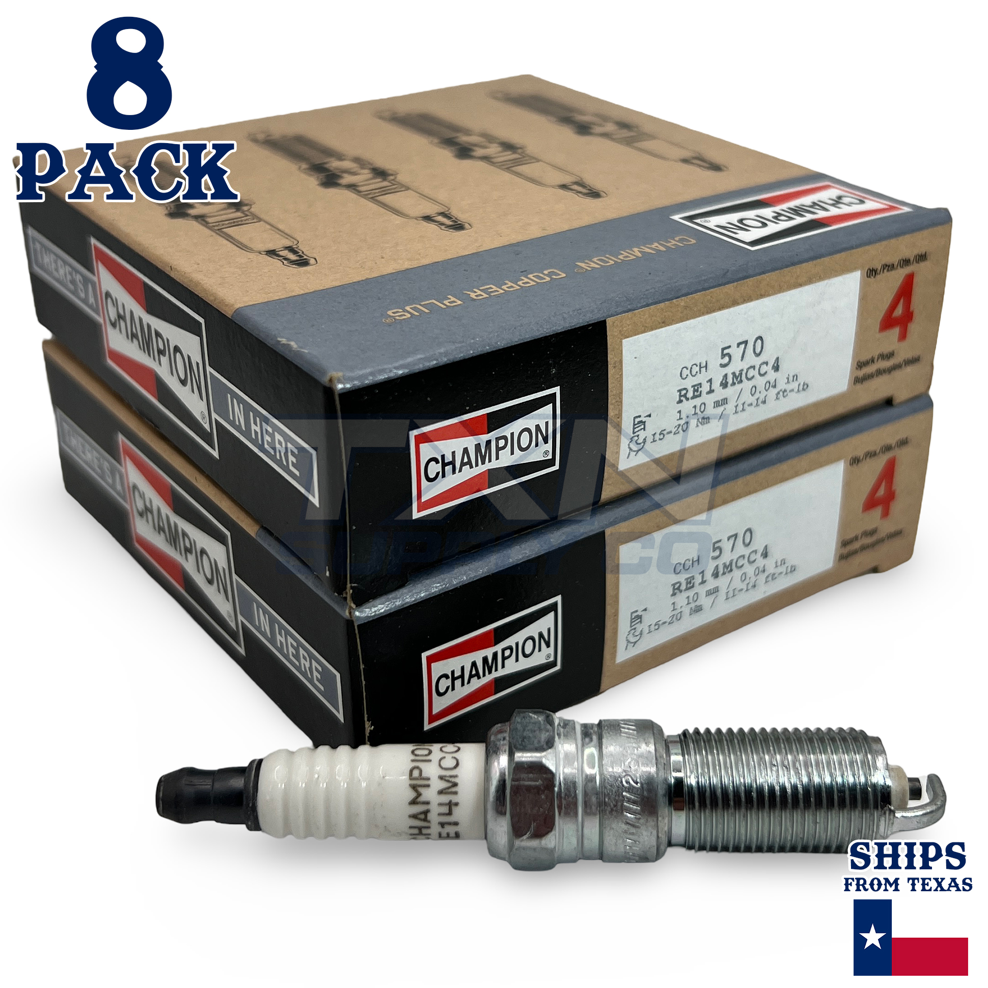 8 Pack Champion Spark Plug - For 2006-2010 Jeep Grand Cherokee 6.1L - Image 1