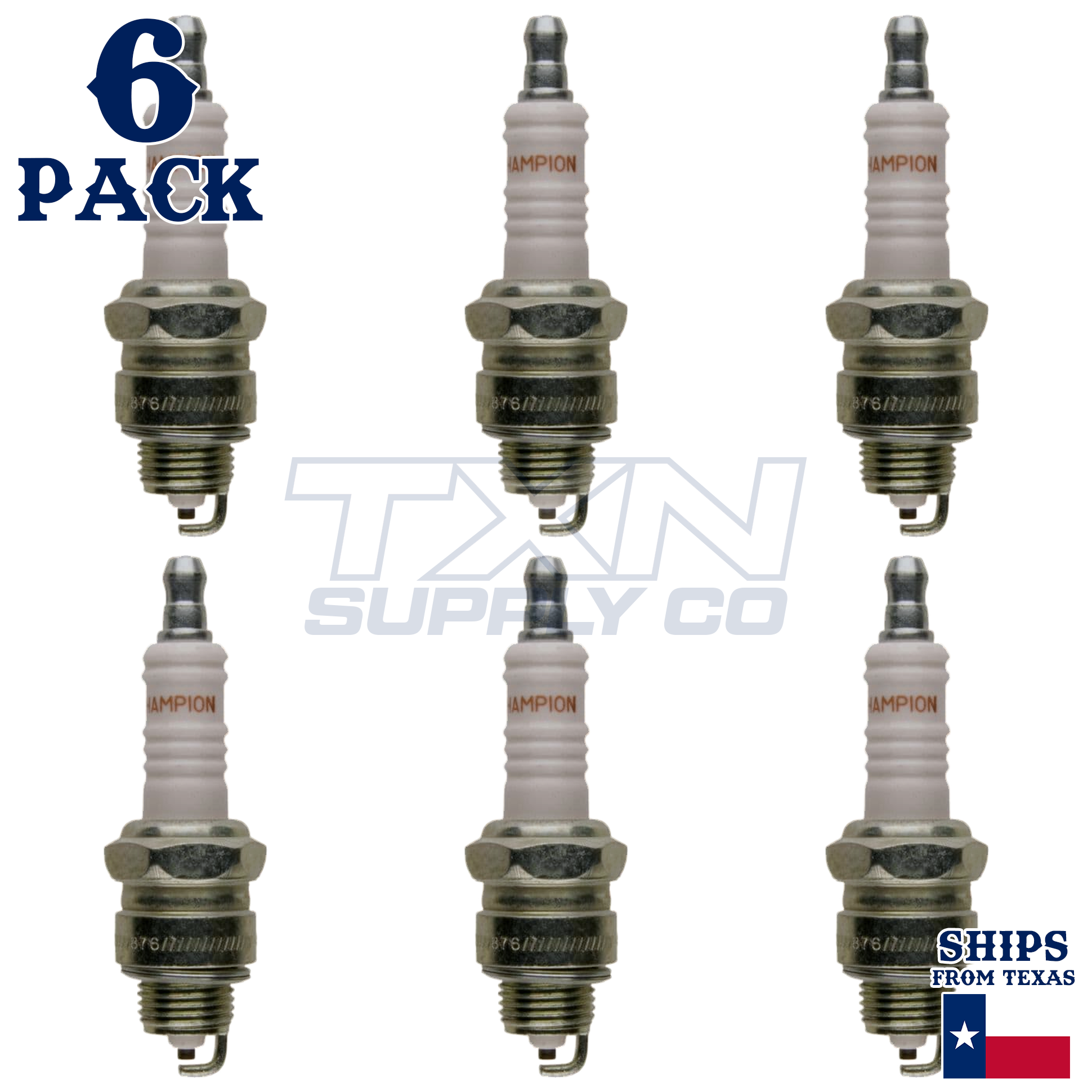 Champion 58 Spark Plugs 6 Pack - Image 1