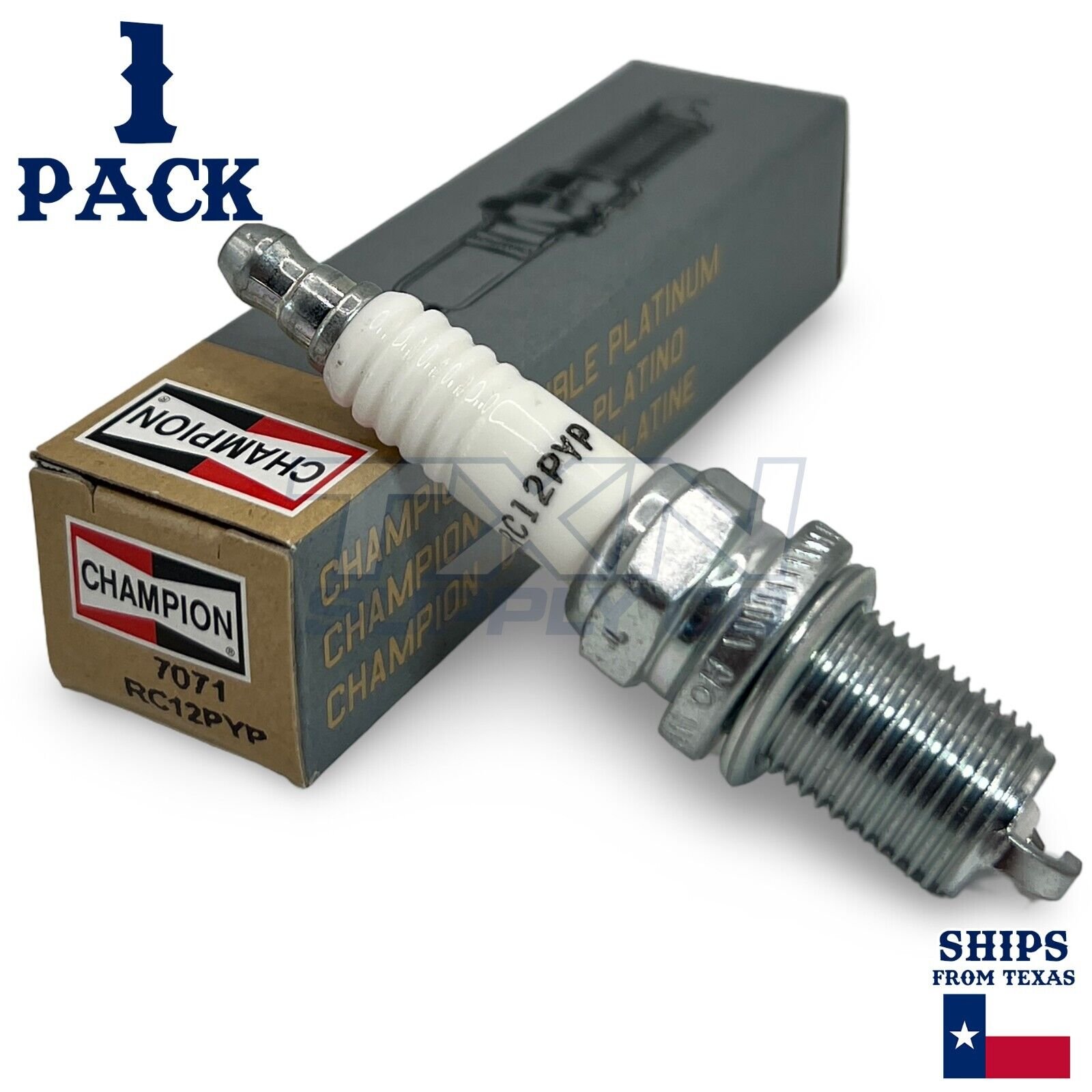 Champion 7071 Double Platinum Spark Plugs RC12PYP - 1 Pack - Image 1