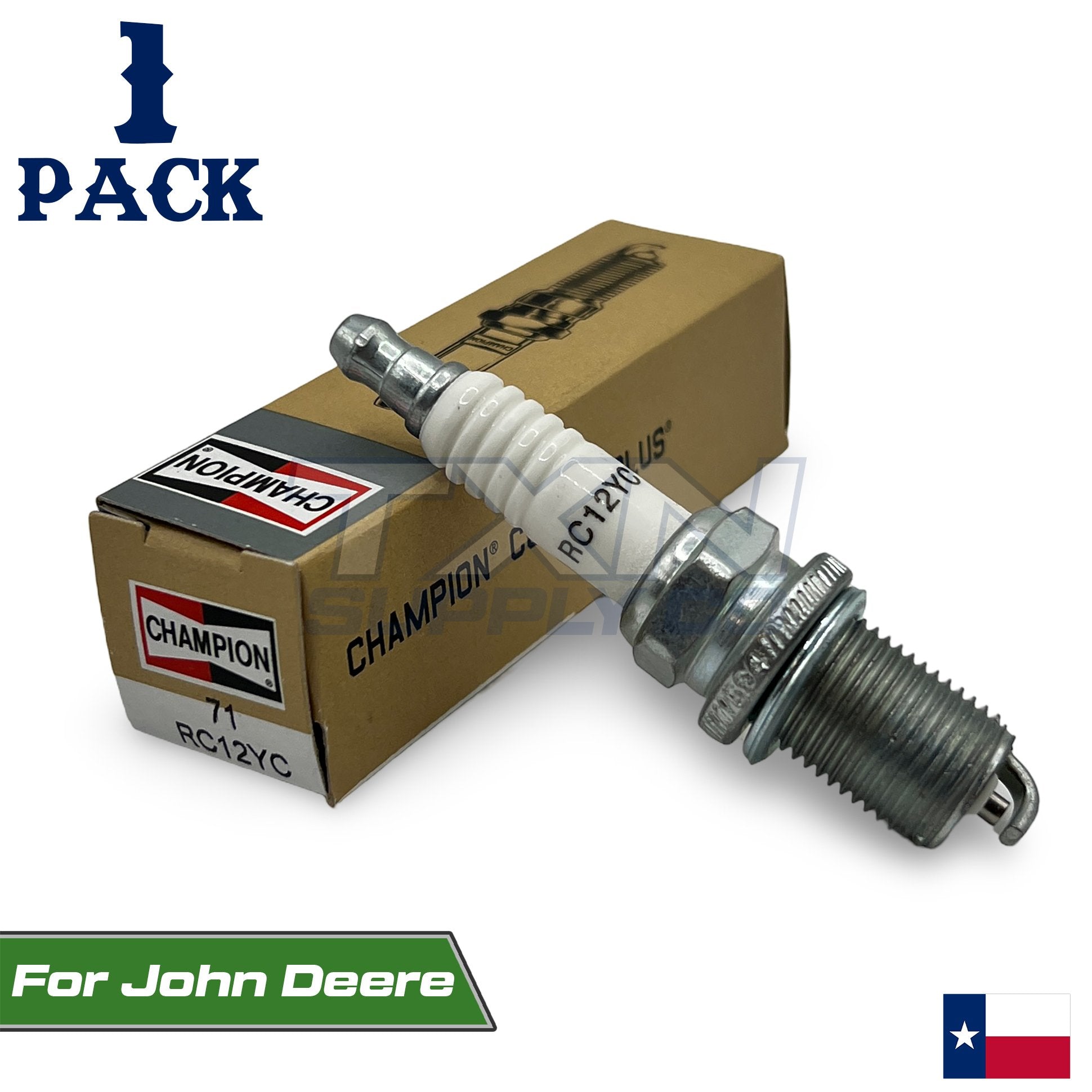 Champion 71 Spark Plug RC12YC - 1 Pack - For Briggs & Stratton 635512, 696073, 696202, 696798