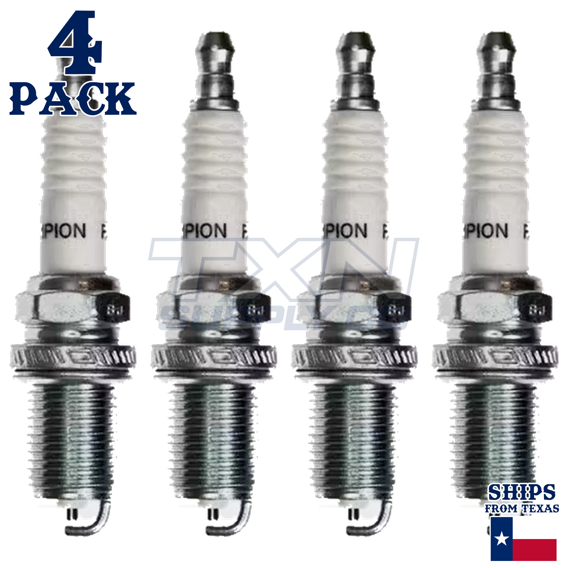 4 Pack Champion Spark Plug - For 1999-2003 John Deere Lawn Tractor LX288 M78543 - Image 2