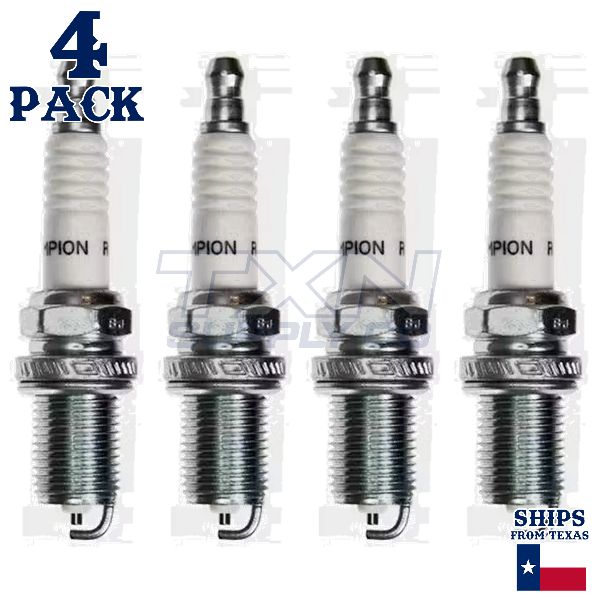 4 Pack Spark Plugs Champion Copper Set for 2007-2008 KIA RONDO L4-2.4L - Image 2