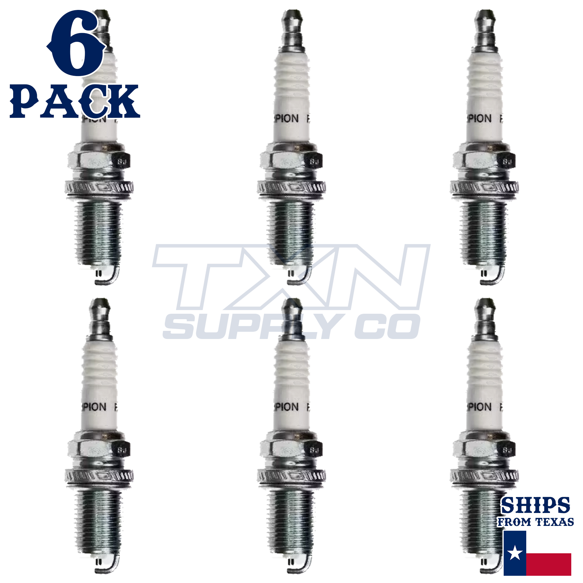 6 Pack Champion Copper Spark Plugs Set for 1997-2000 INFINITI QX4 V6-3.3L - Image 2