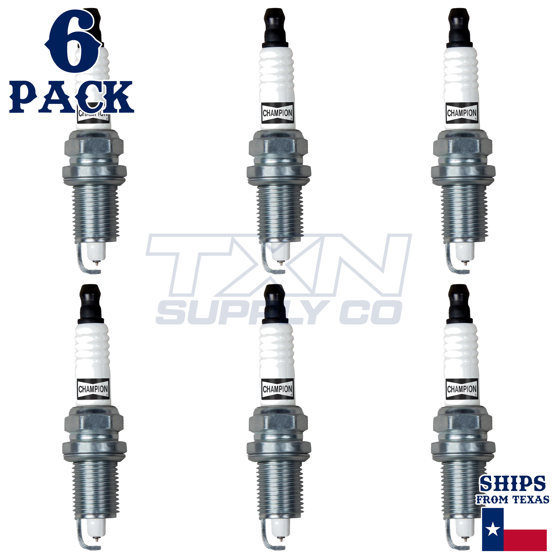 Champion 7436 Double Platinum Spark Plugs RC10PLPB4 - 6 Pack - Image 2