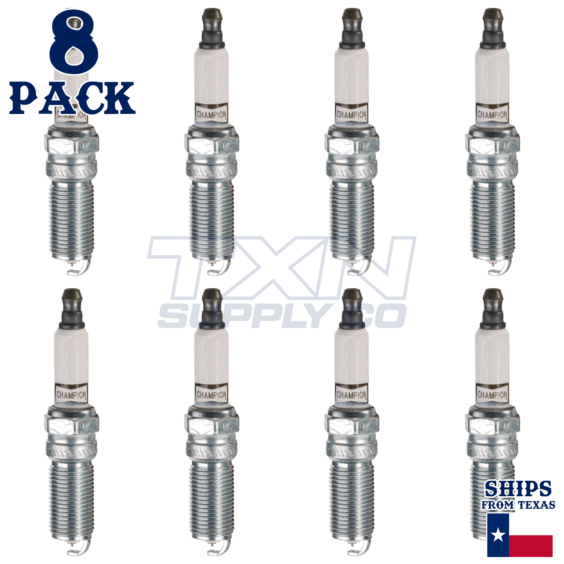 Champion 7437 Double Platinum Spark Plugs RE10PYPB5 - 8 Pack - Image 1
