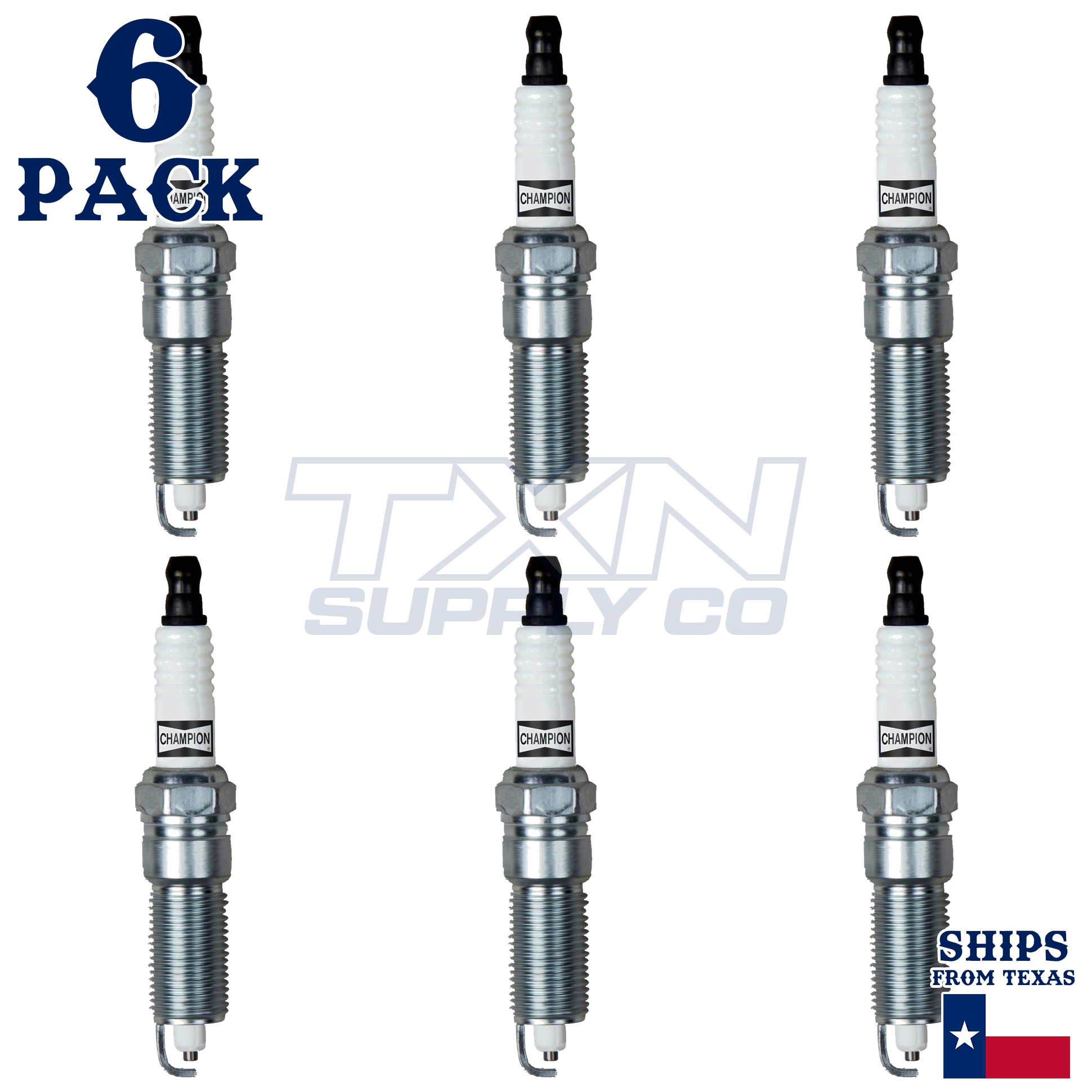 6 Pack Spark Plugs Champion Platinum For 2001-2010 Dodge Grand Caravan 3.3L - Image 2
