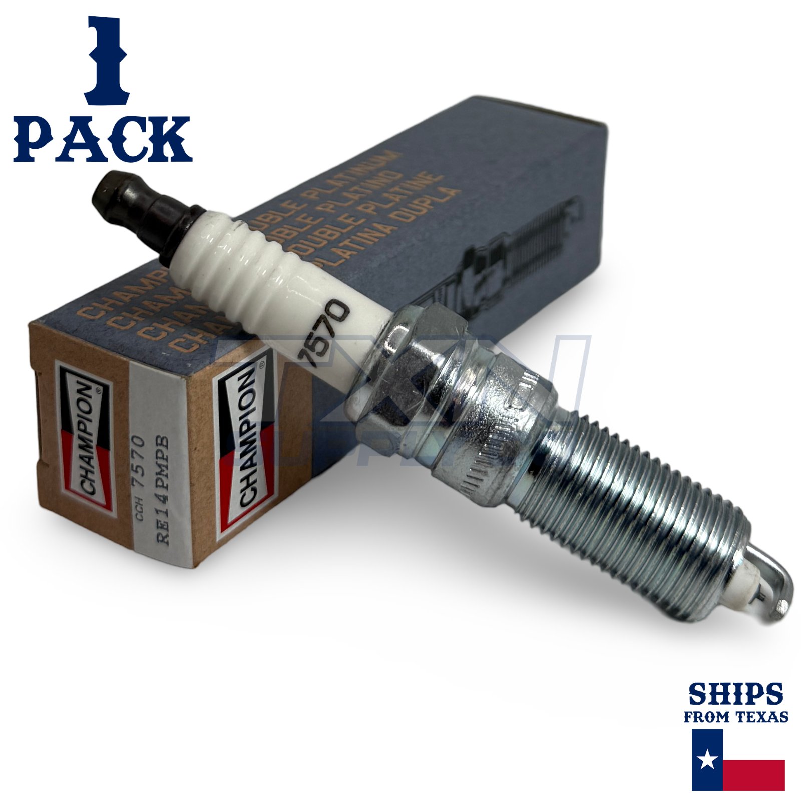 Champion 7570 Double Platinum Spark Plugs RE14PMPB - 1 Pack - Image 1