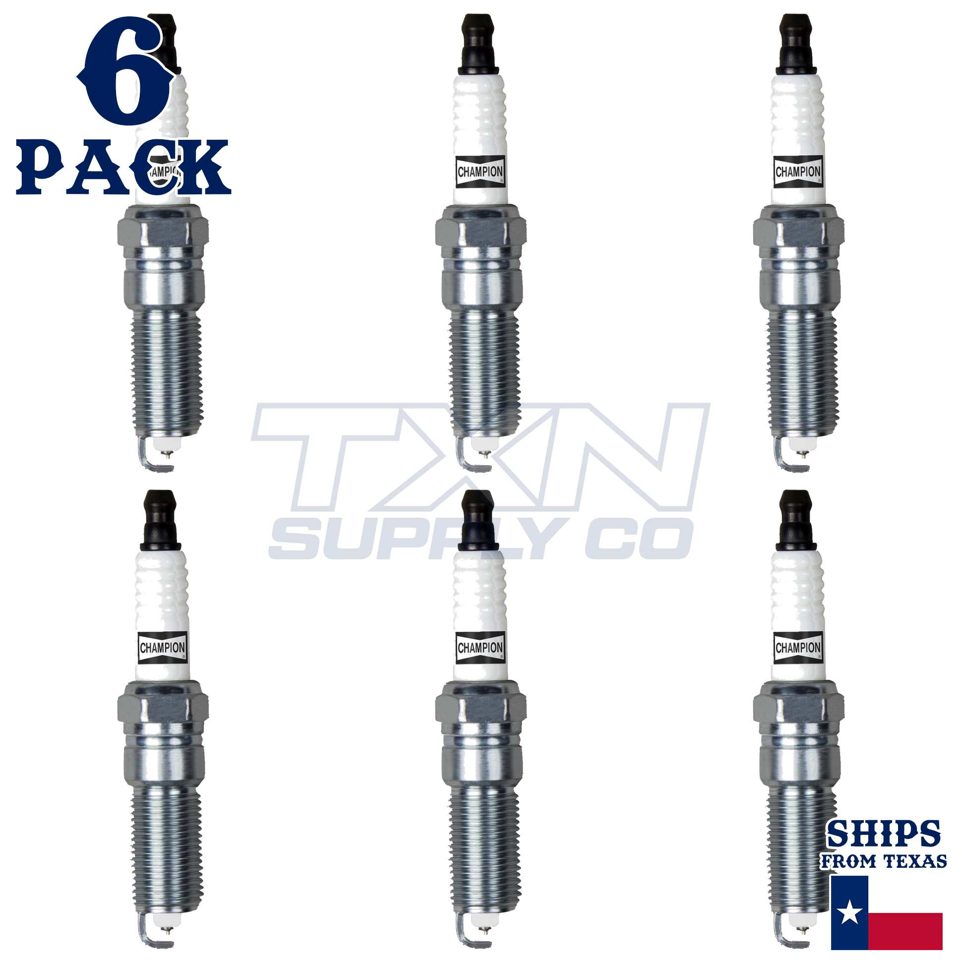 6 Pack Spark Plugs Champion Platinum Set For 2008 Chrysler 300 V6-2.7L - Image 2