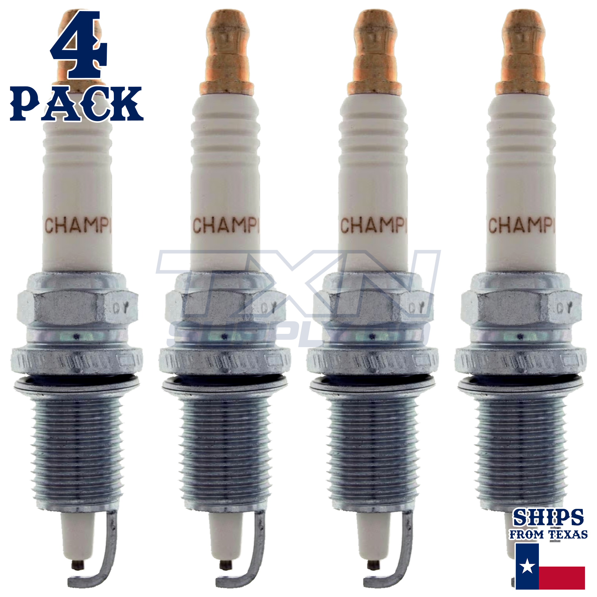 Champion 7919 Double Platinum Spark Plug QC10PEPB - 4 Pack - Image 1