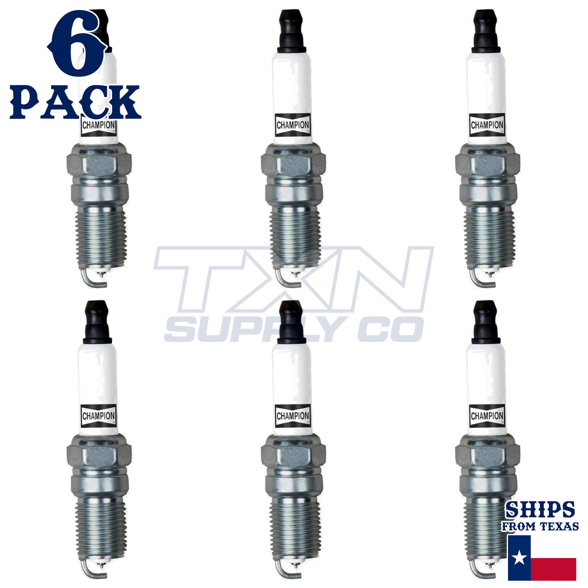 6 Pack Champion Platinum Spark Plugs for 1996-2001 Oldsmobile Bravada 4.3L V6 - Image 2