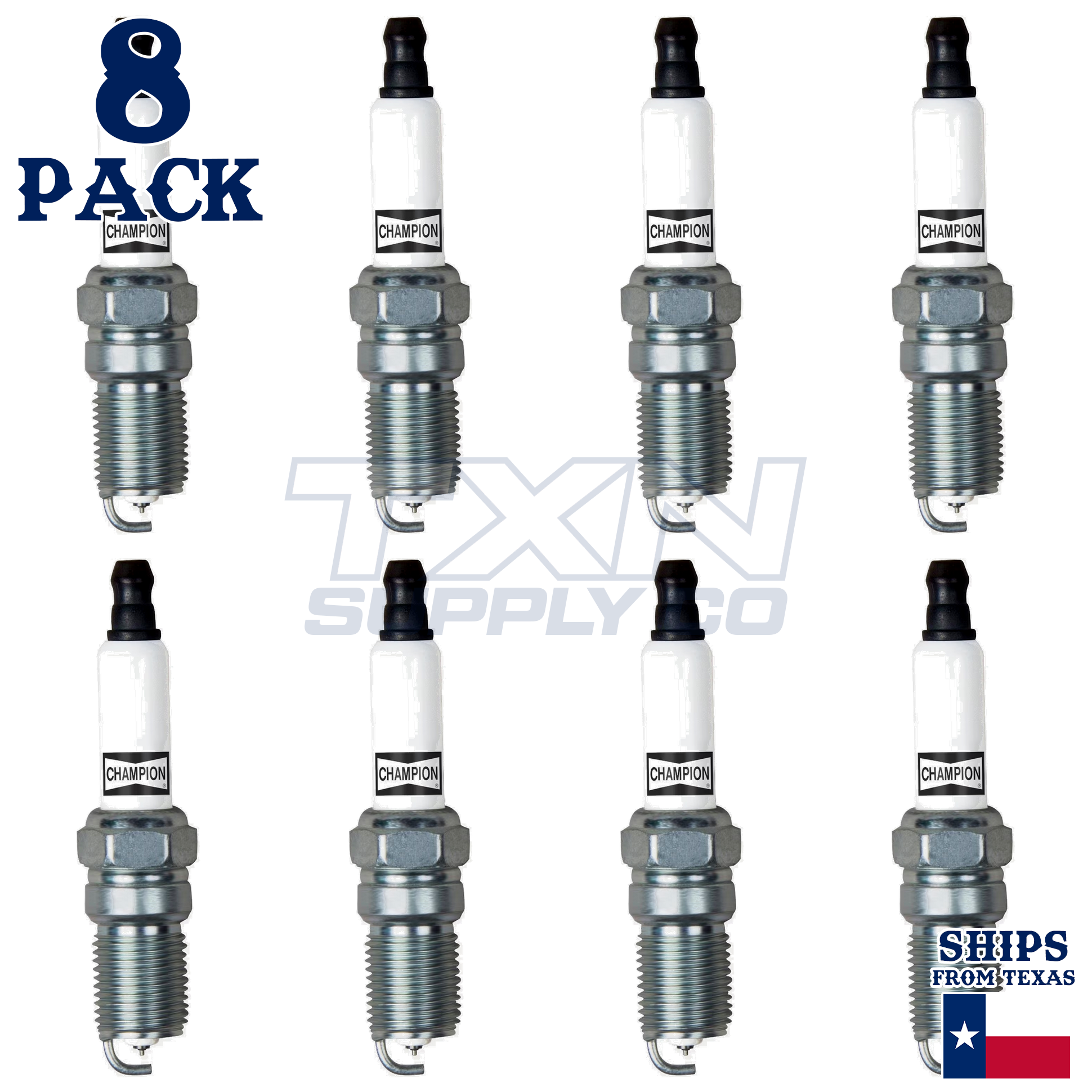 8 Pack Spark Plugs Champion Platinum Set 1994-1996 CADILLAC FLEETWOOD V8-5.7L - Image 2