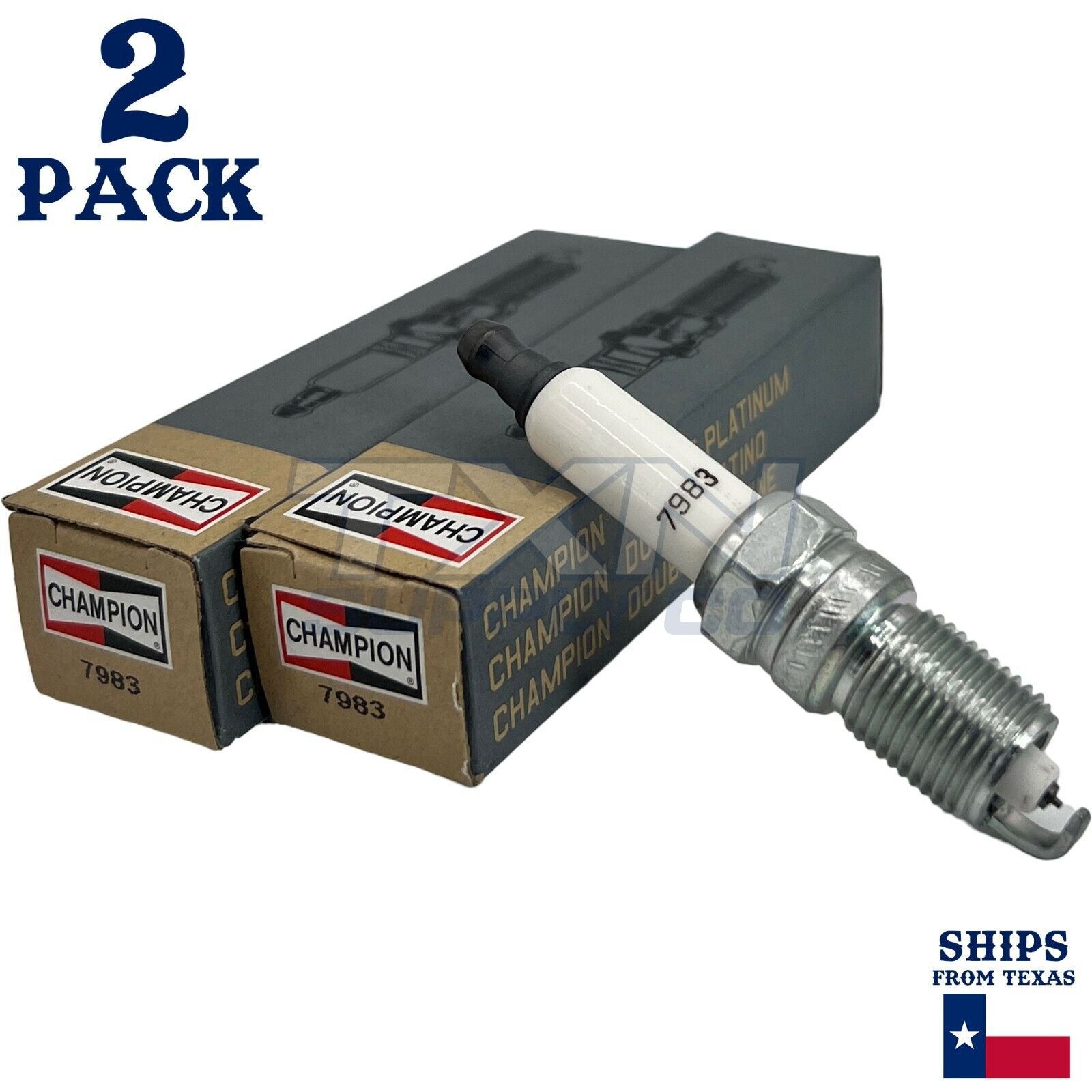 Champion 7983 Double Platinum Spark Plugs for RS14PMPB5 - 2 Pack - Image 1