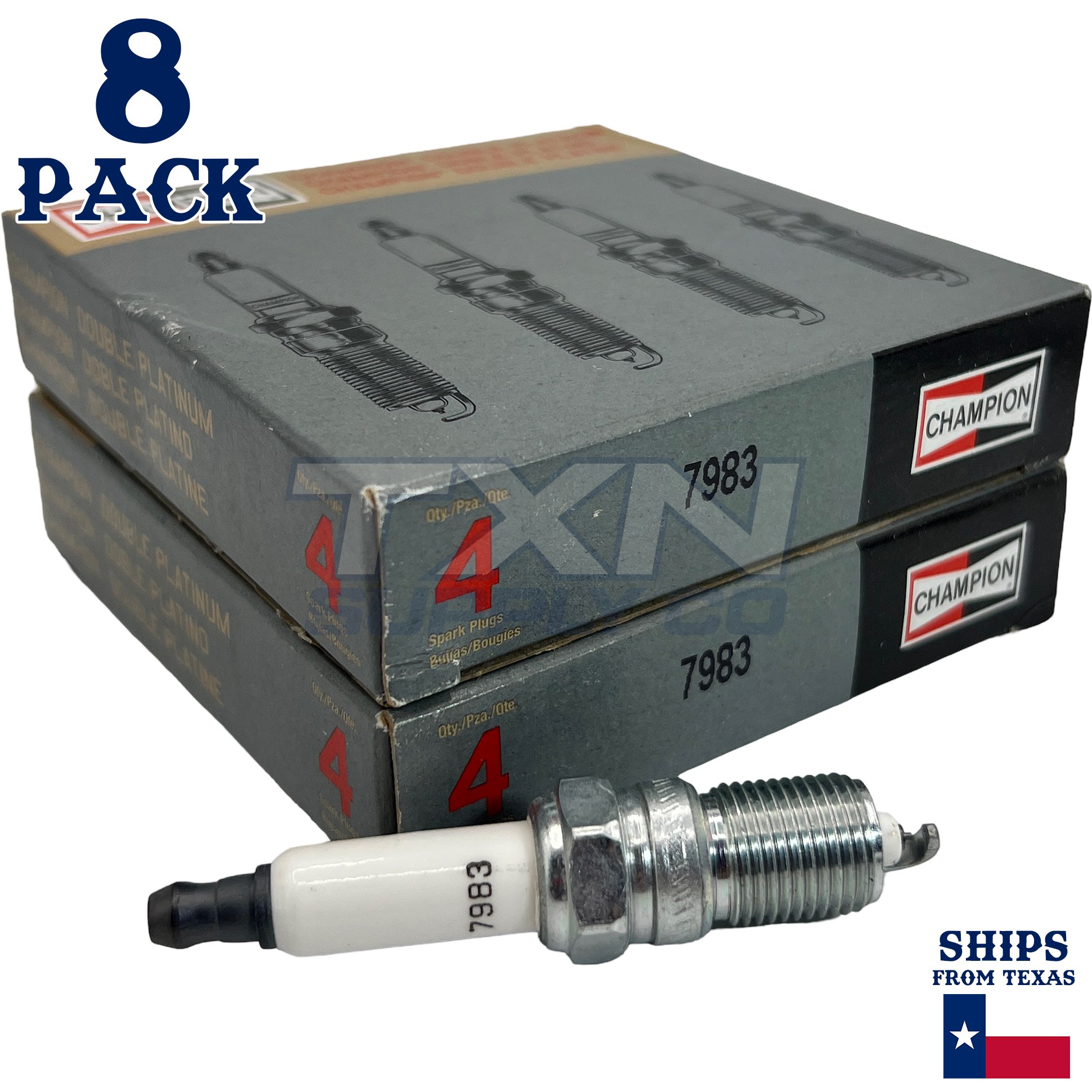 Champion 7983 Double Platinum Spark Plugs for RS14PMPB5 - 8 Pack - Image 1