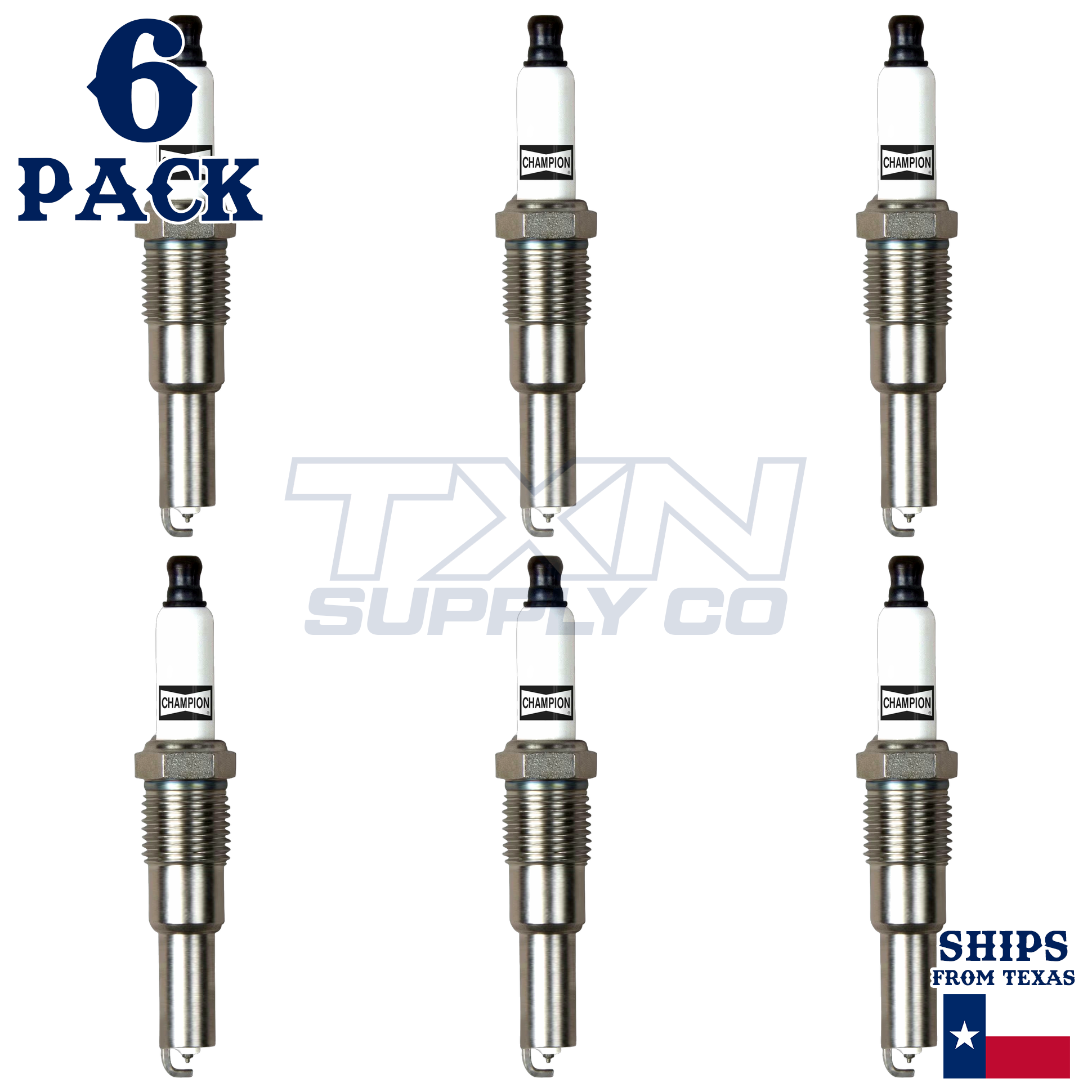Champion 7989 Double Platinum Spark Plugs - 6 Pack - Image 1