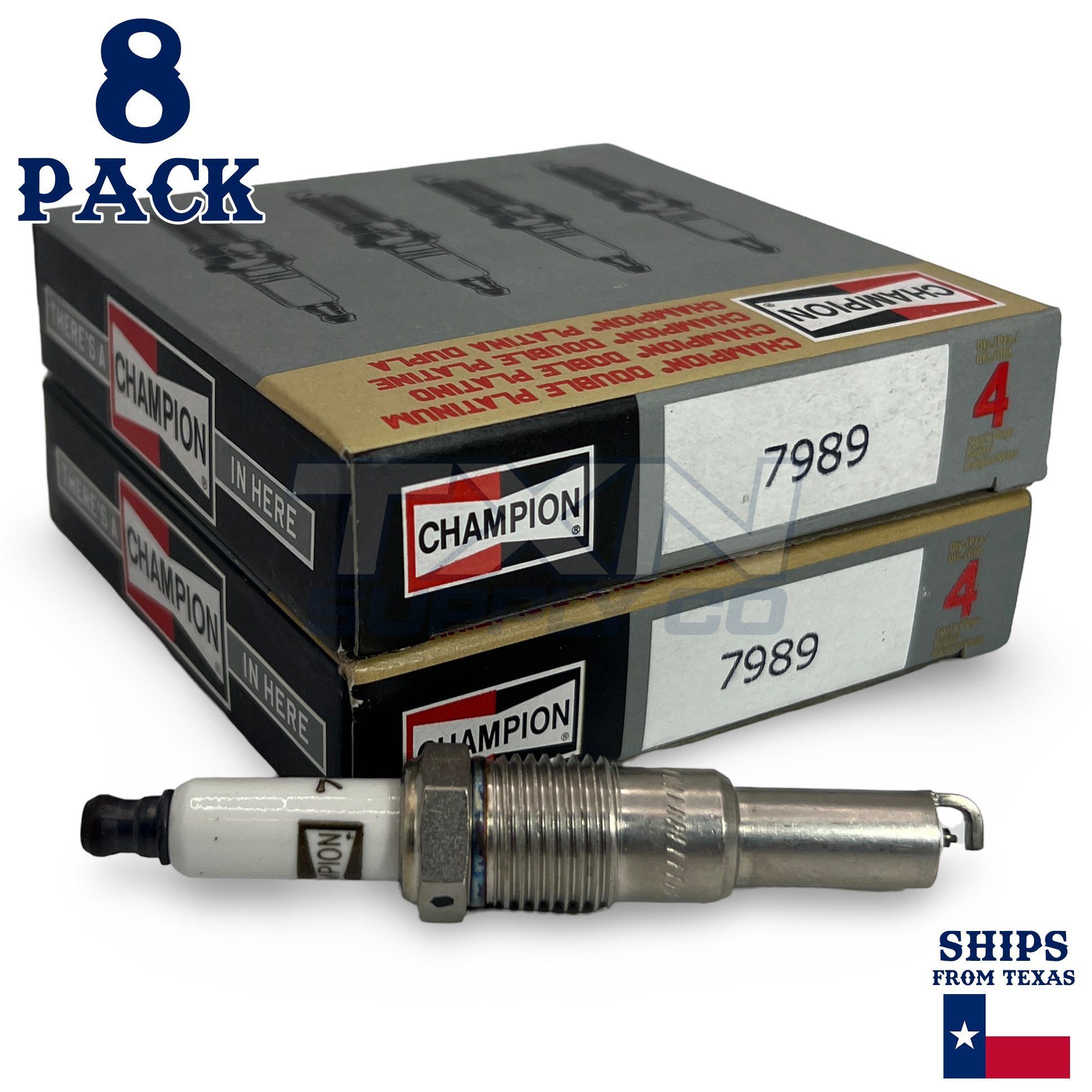 Champion 7989 Double Platinum Spark Plugs - 8 Pack - Image 2