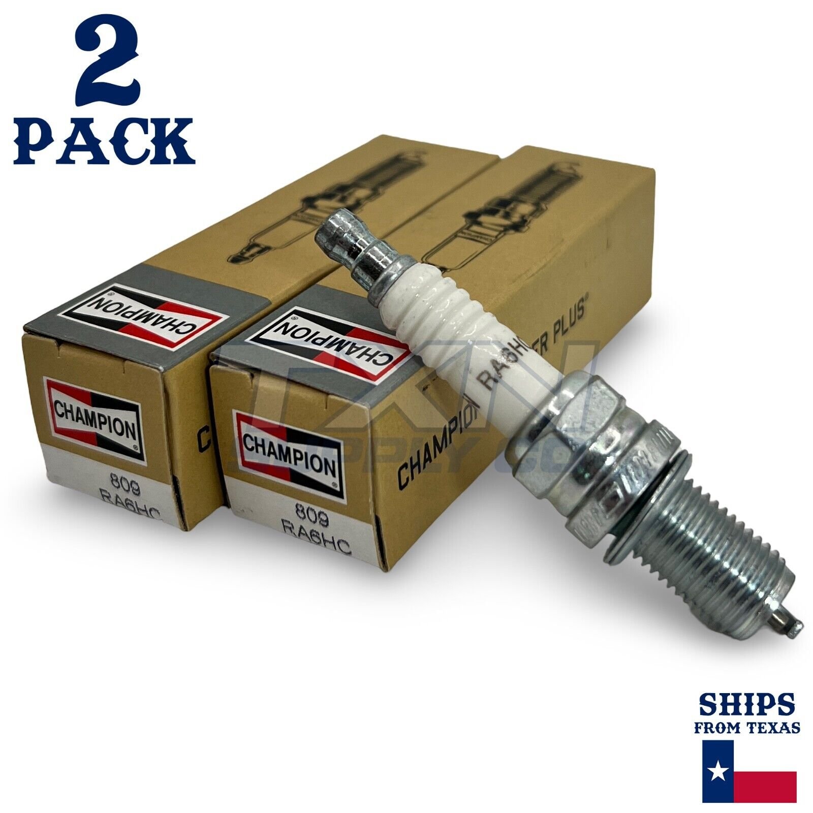 Champion 809 Copper Plus Spark Plug RA6HC - 2Pack - Small Engine - Image 1