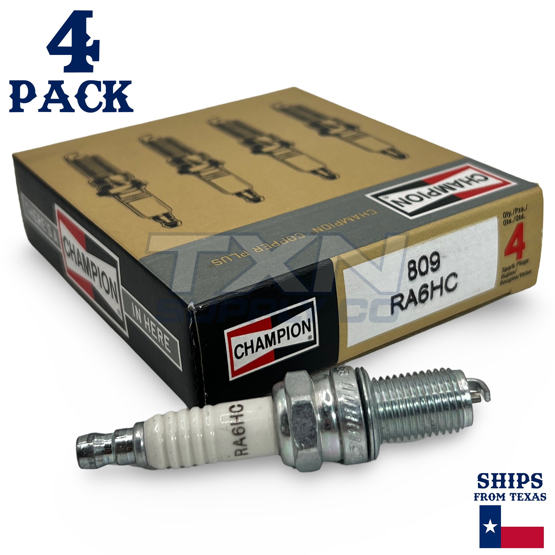 Champion 809 Spark Plug RA6HC - 4 Pack - Image 1