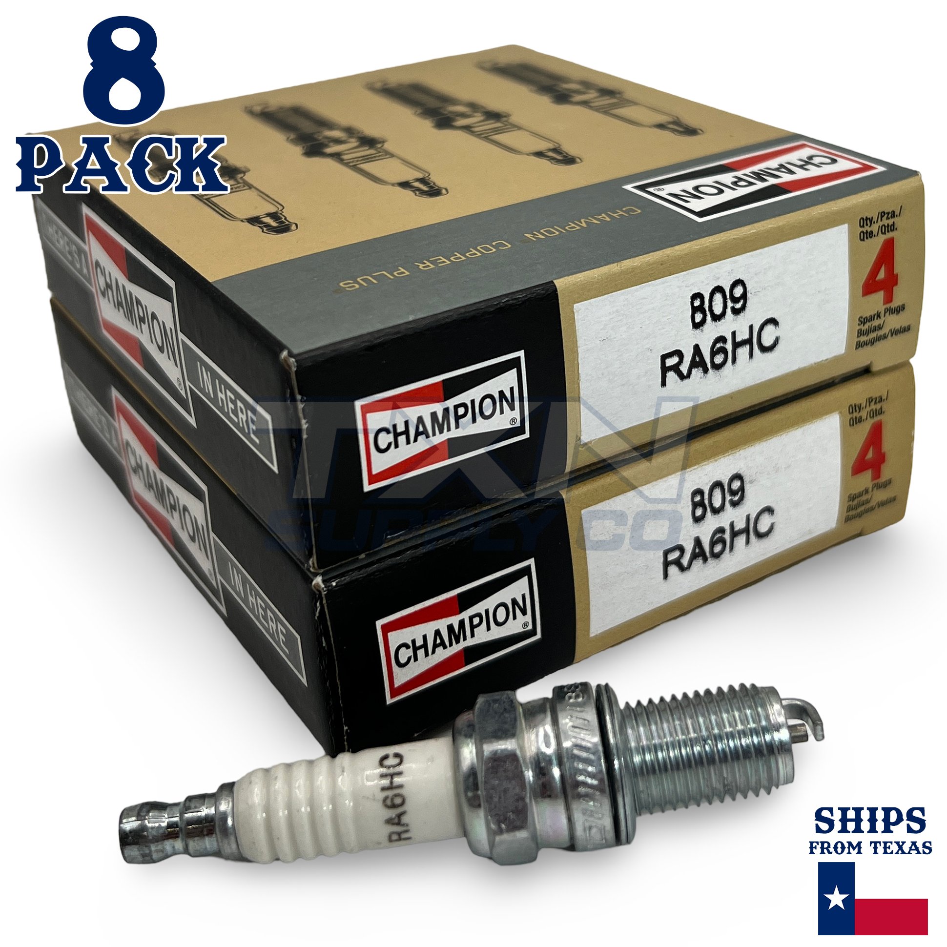 Champion 809 Spark Plug RA6HC - 8 Pack - Image 1
