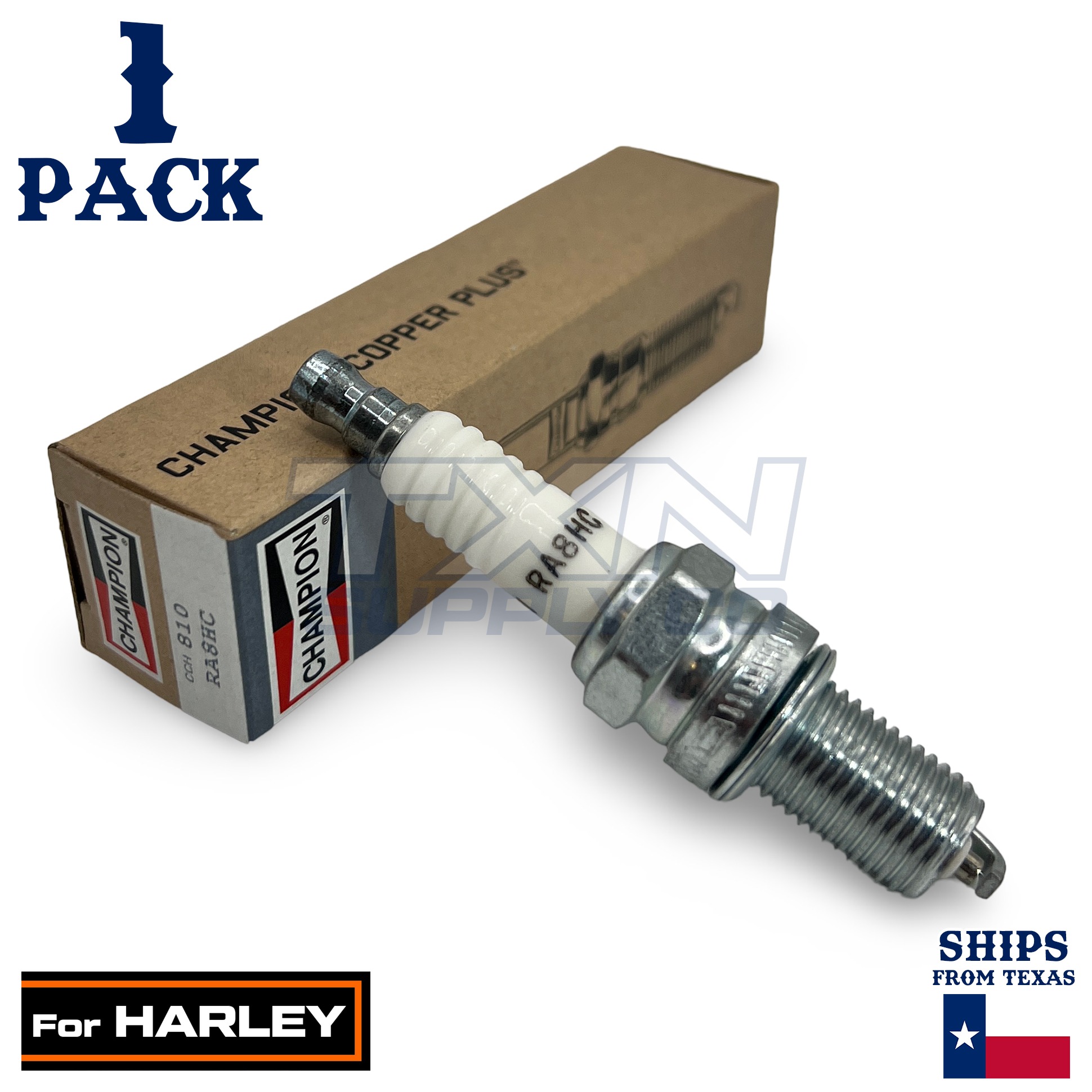 1 Pack Champion Spark Plug - For 2002-2003 Sportster Custom 53 Harley-Davidson