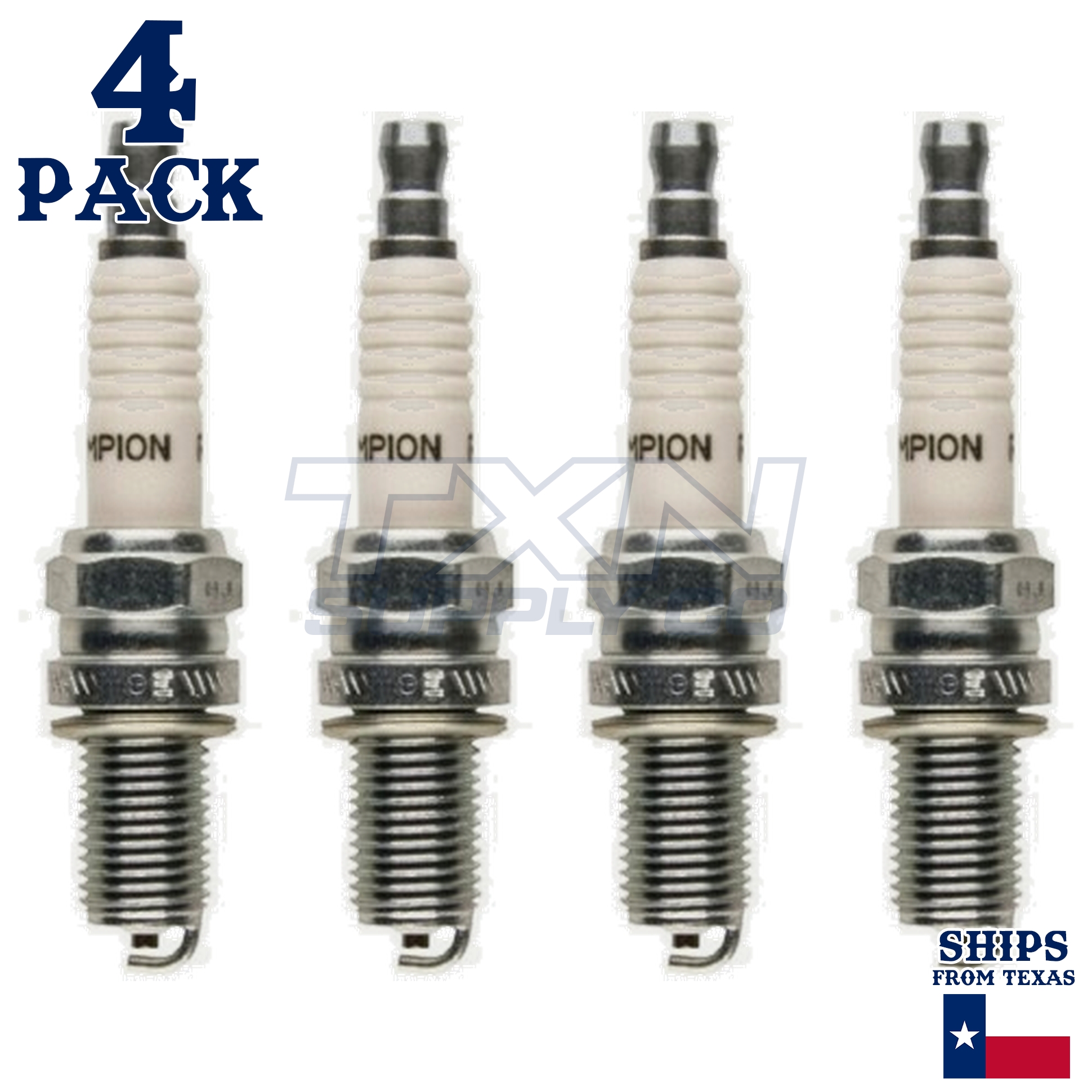 4 Pack Champion Spark Plug - For 2007-2017 FLSTF 1584 Fat Boy Harley-Davidson - Image 2