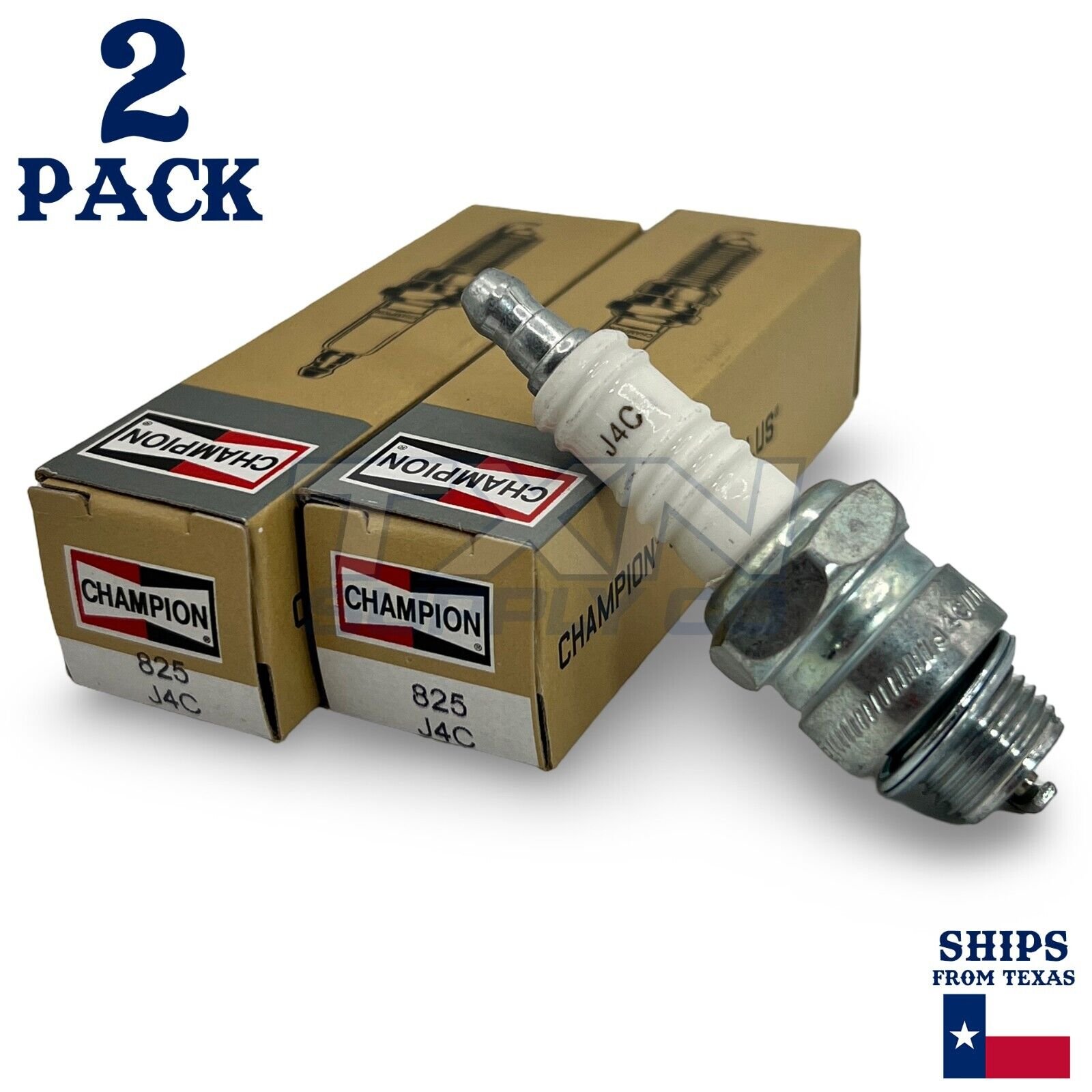 Champion 825 Copper Plus Spark Plug J4C - 2 Pack - Image 1