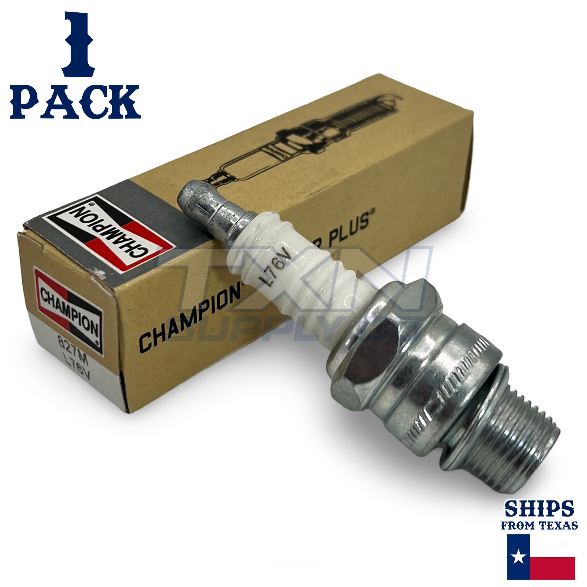 Champion 827M Marine Spark Plug L76V - 1 Pack - Image 1