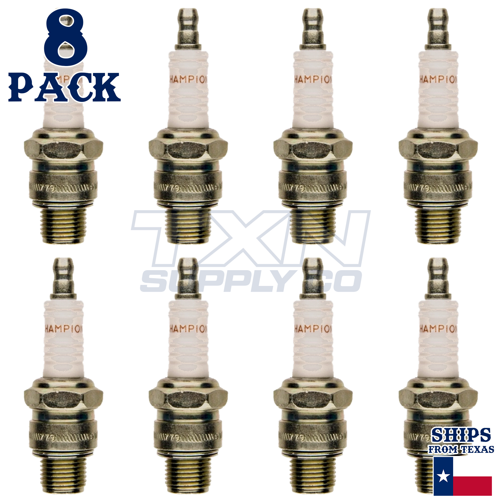 Champion 833M Marine Spark Plug L78V - 8 Pack - Image 1
