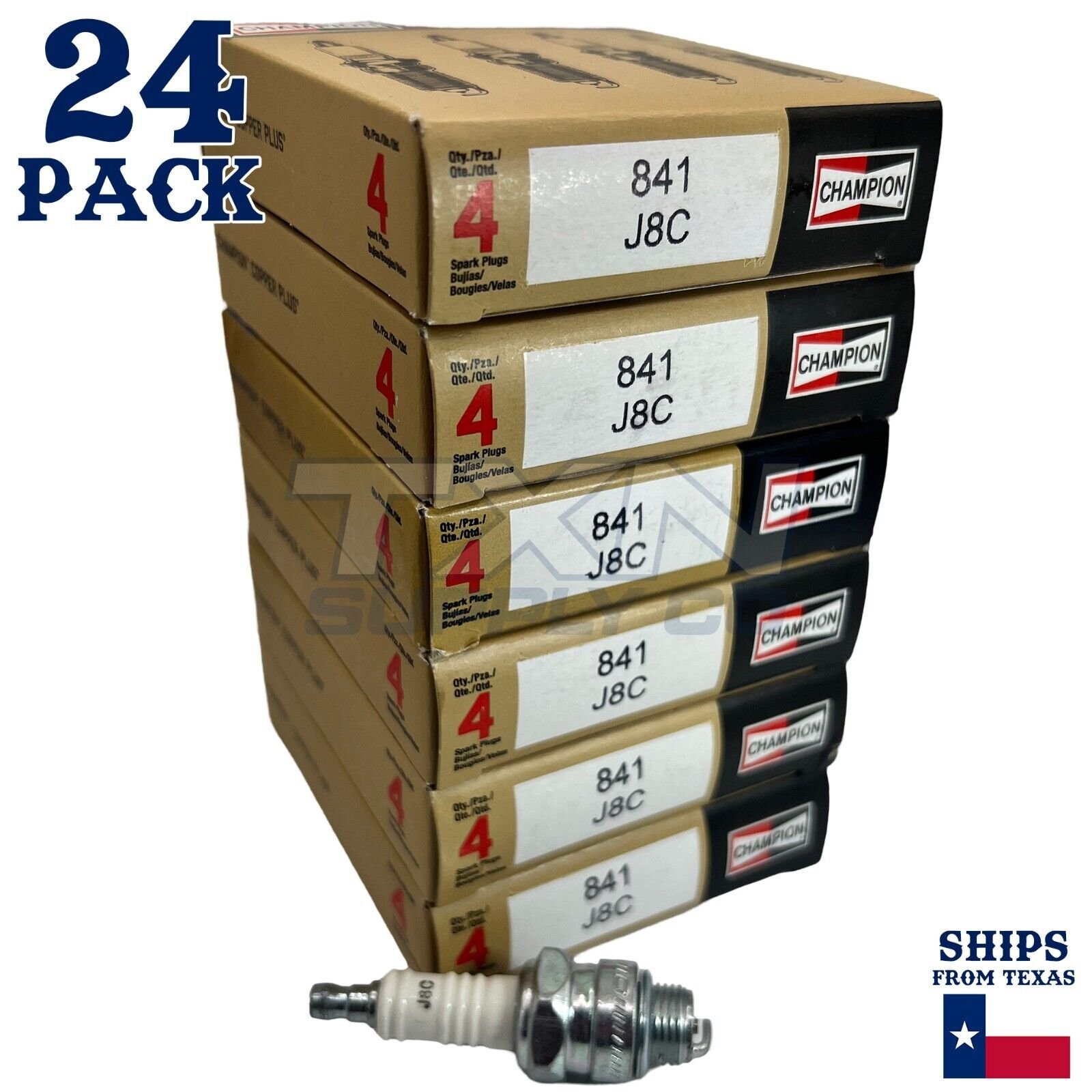 Champion 841 Copper Plus Spark Plug J8C - 24 Pack - Image 1