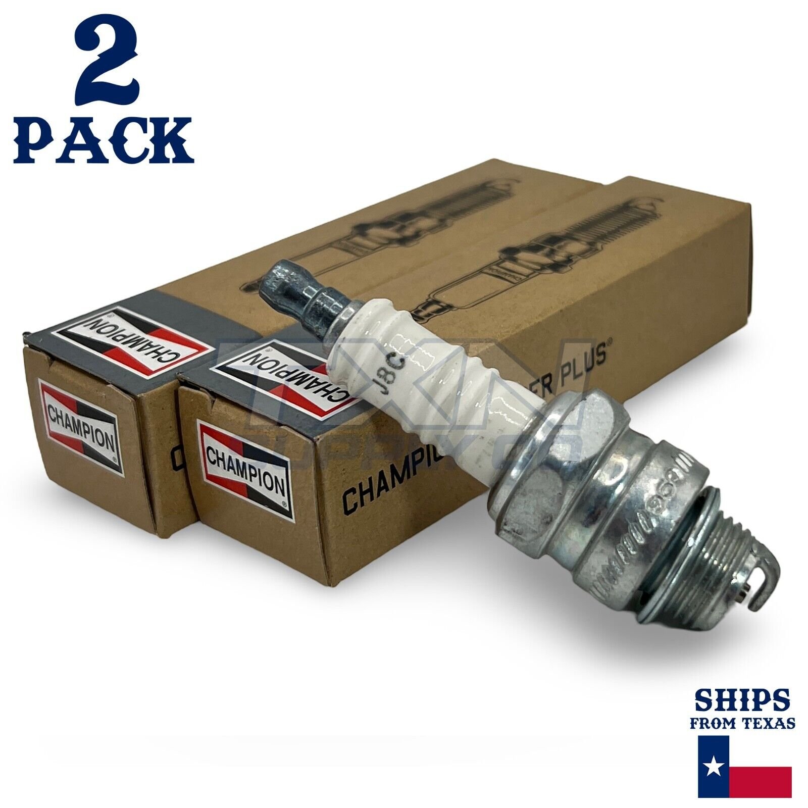 Champion 841 Copper Plus Spark Plug J8C - 2 Pack - Image 1