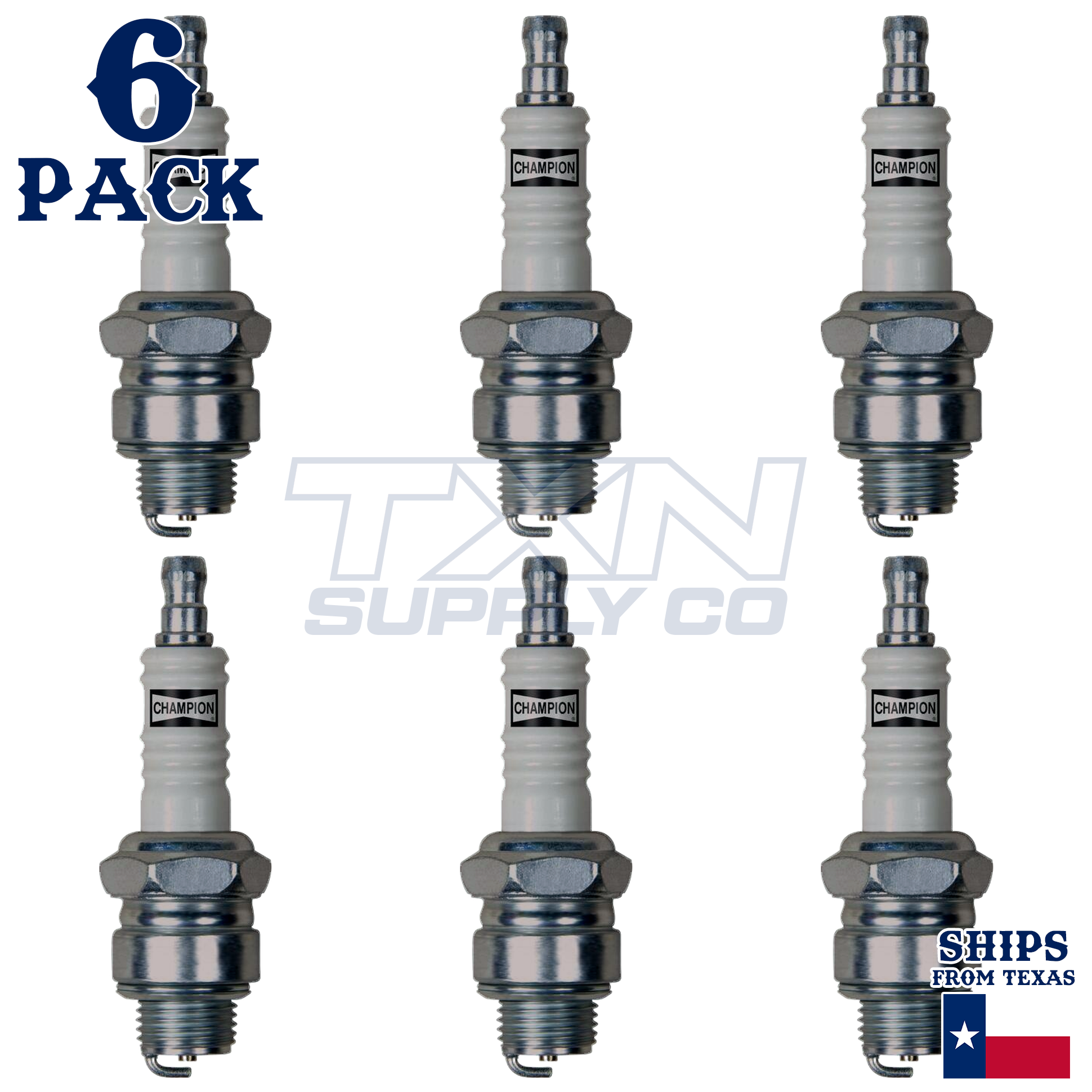 Champion 841 Spark Plugs 6 Pack - Image 1