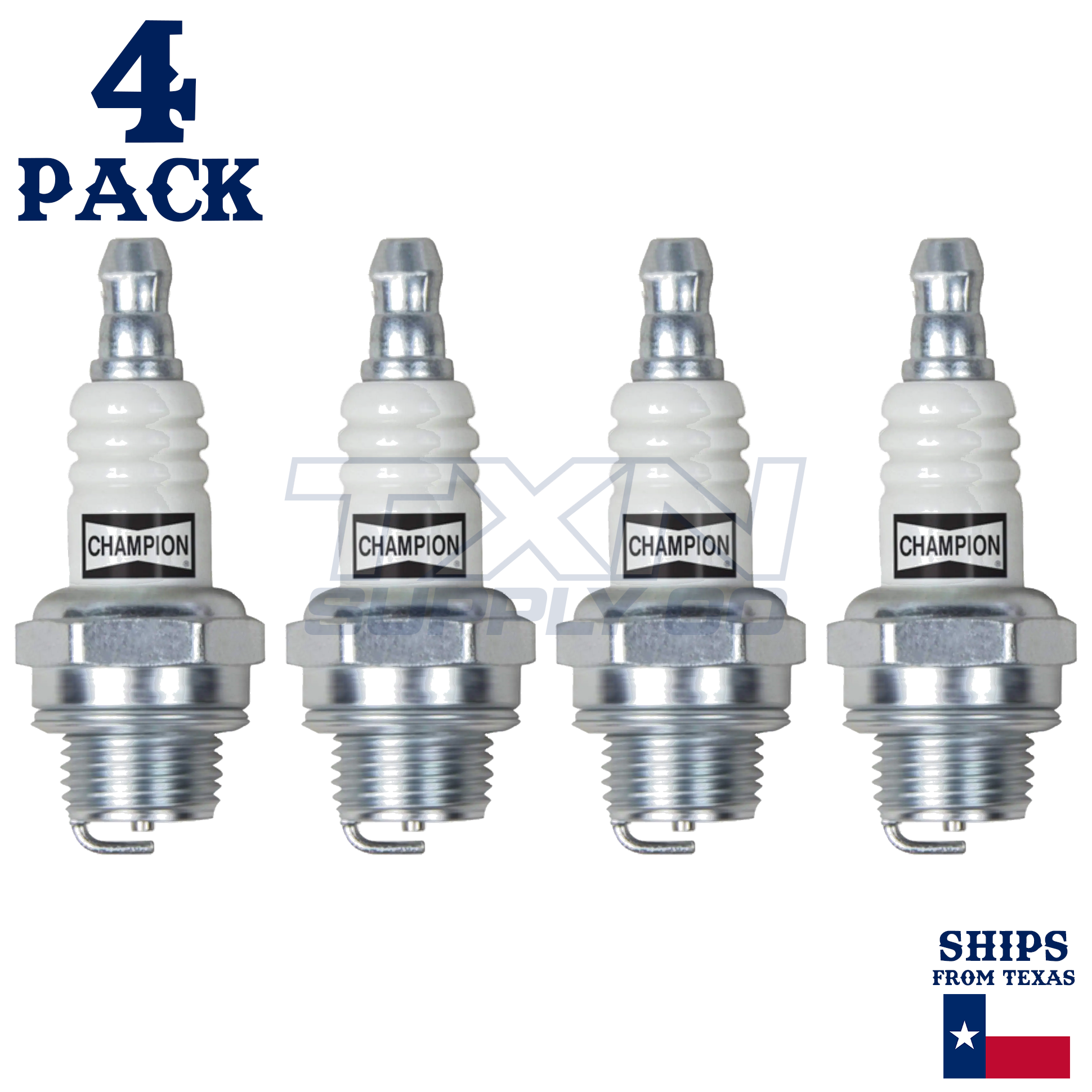 Box of 4 (Four) Champion CJ8, 843 Spark Plug Replaces NGK BM6A, 5921; Bosch WS8E 7543 - Image 1