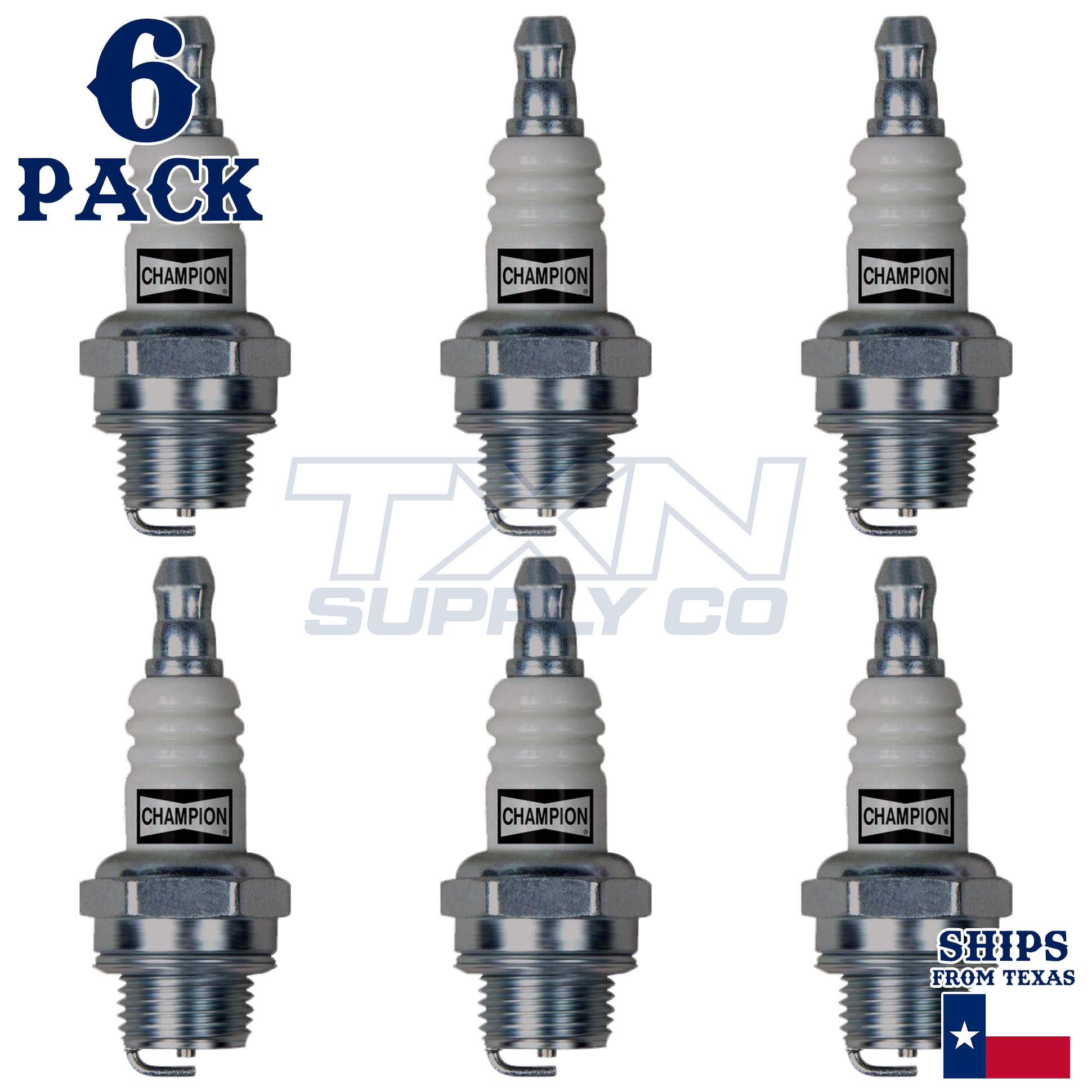 Champion 843 Spark Plugs 6 Pack - Image 1