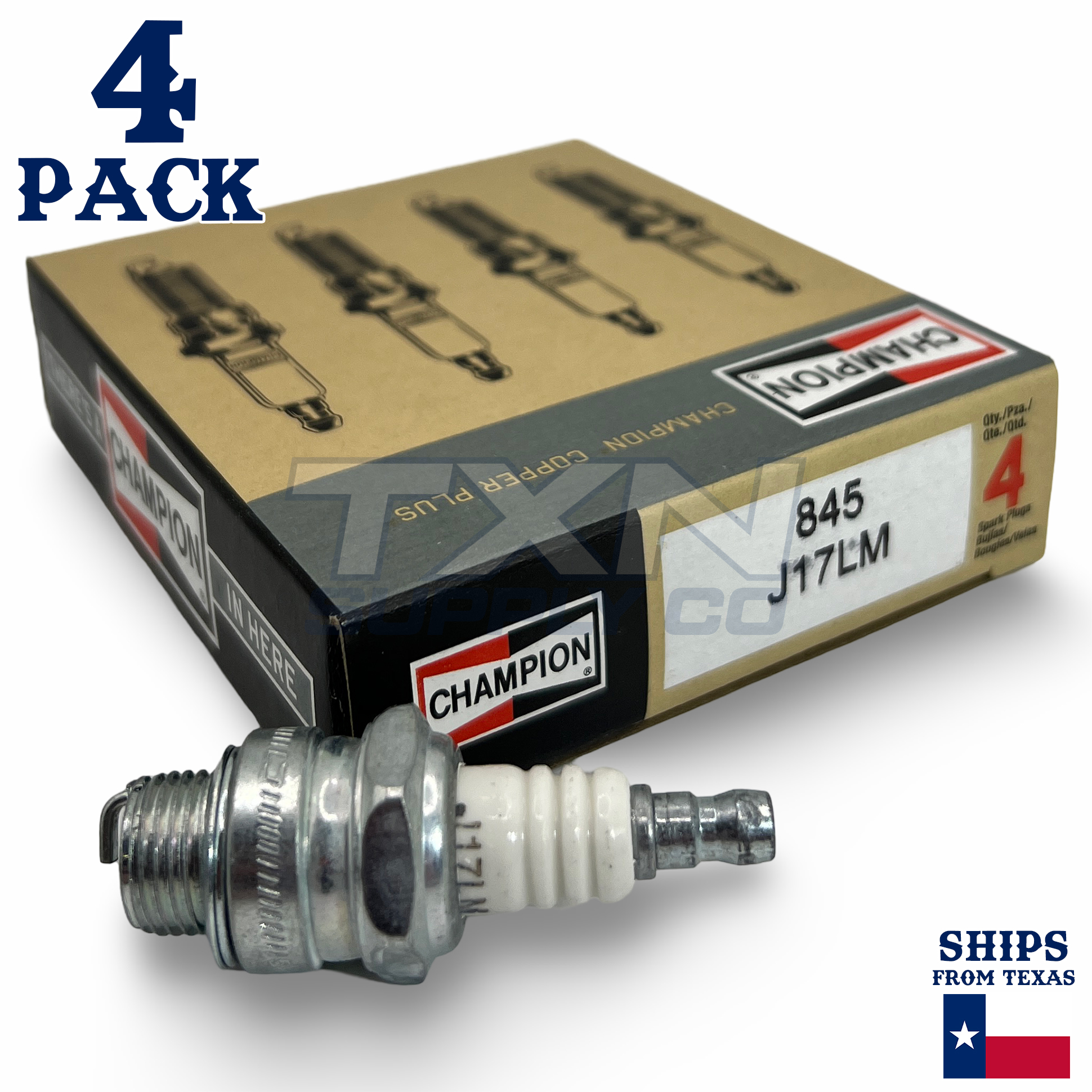 Champion 845 Spark Plugs 4 Pack - Image 1