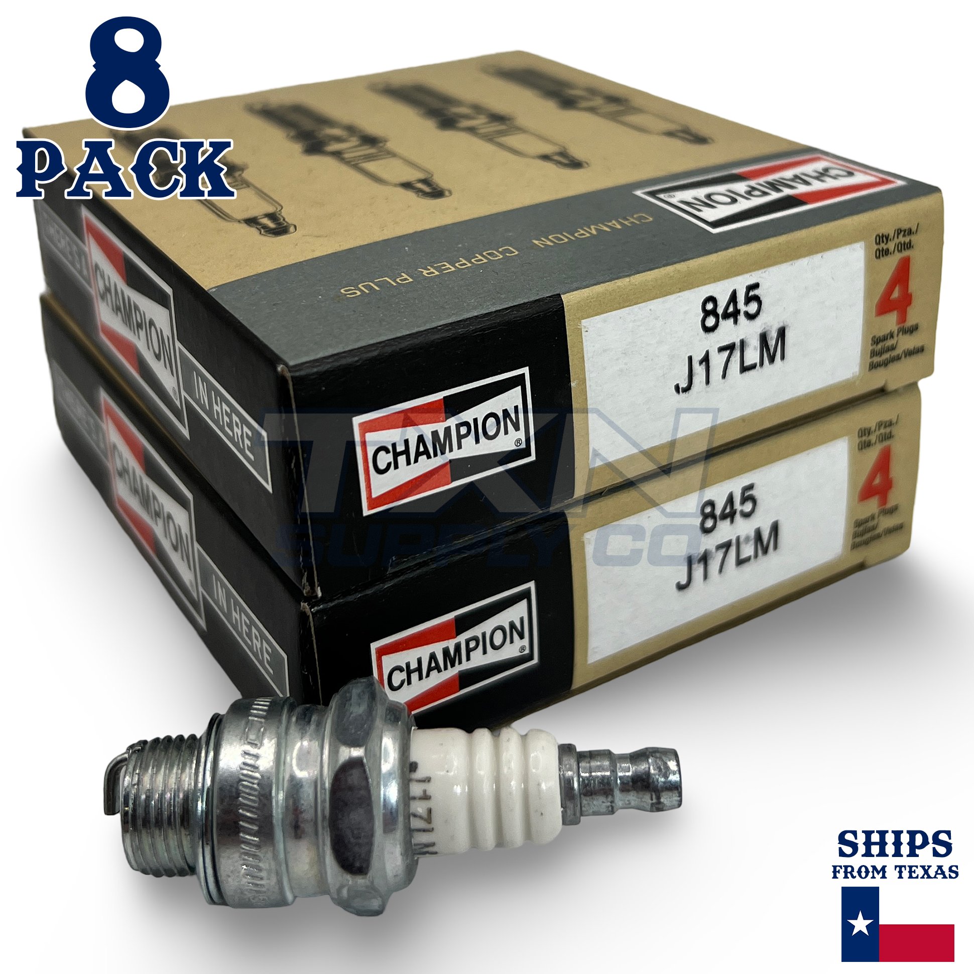 Champion Small Engine Spark Plugs RJ17LM Pack of 8