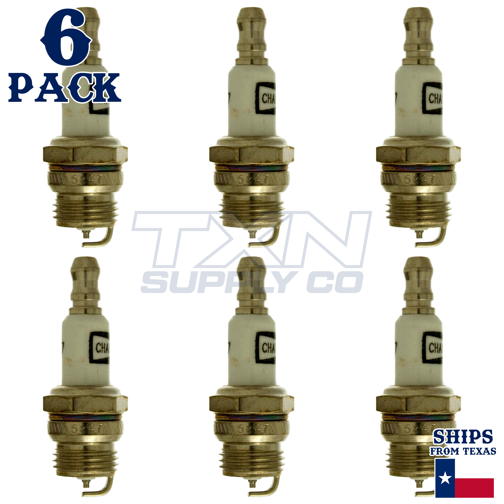 Champion 847 Spark Plugs 6 Pack - Image 1